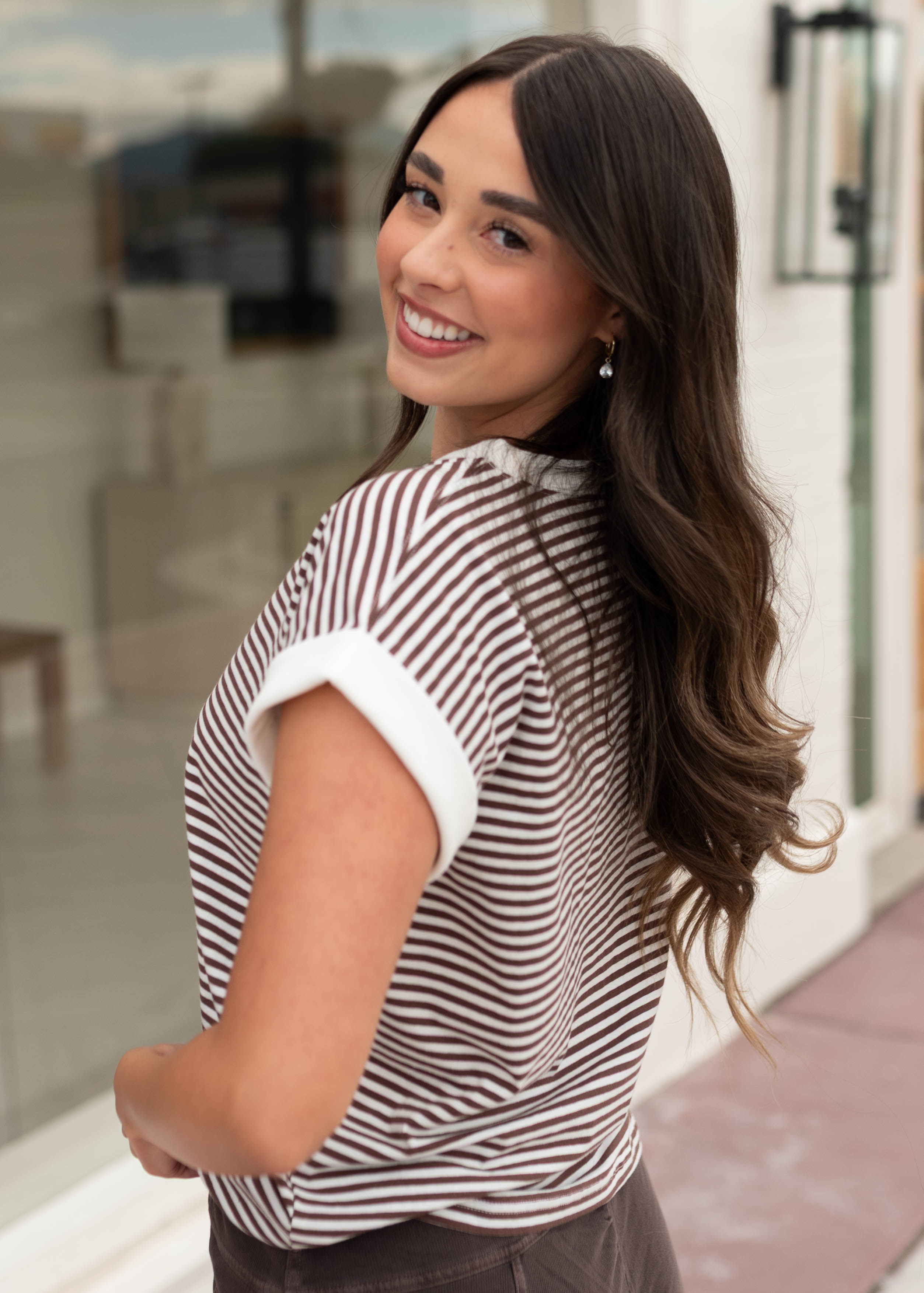 Angela Brown Striped Top
