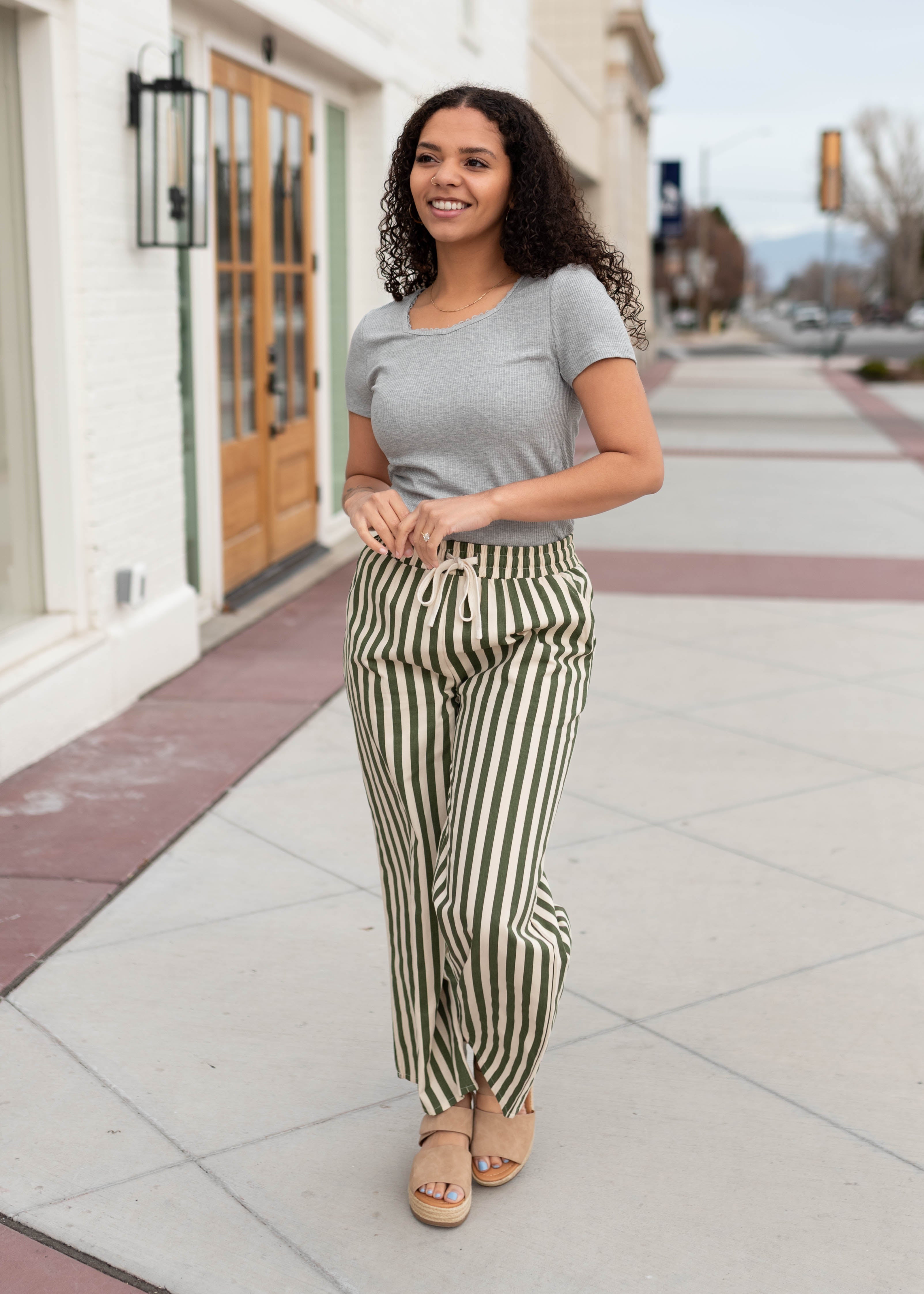 Angie Ribbed Grey Top