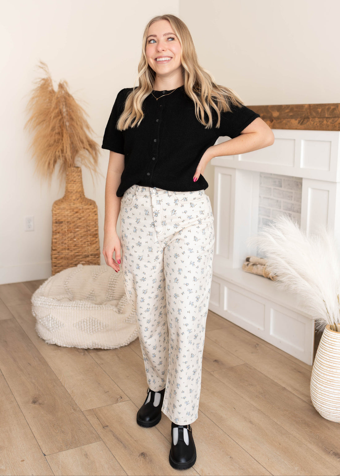 Ashley Black Puff Sleeve Cardigan