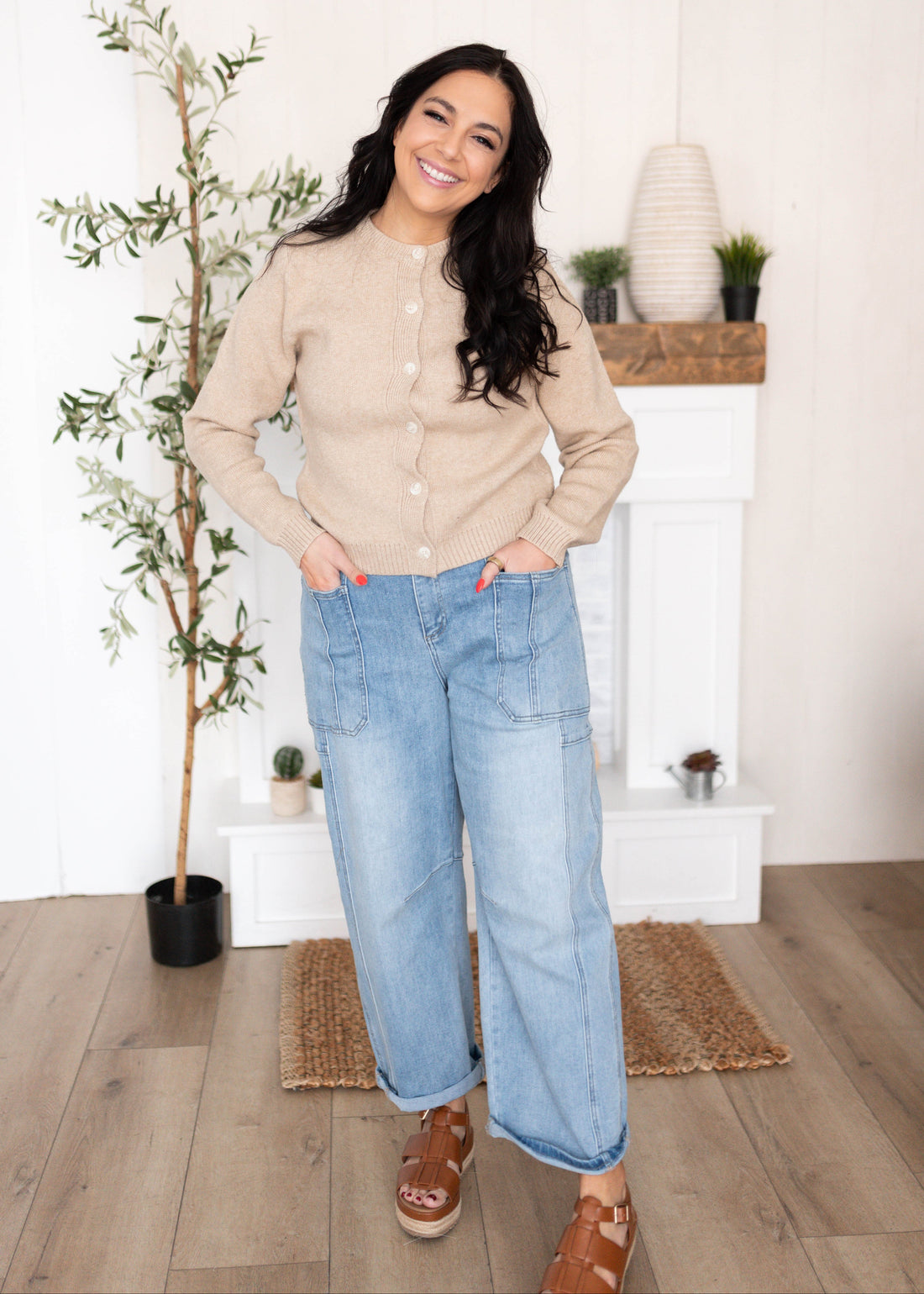 Astrid Taupe Cardigan