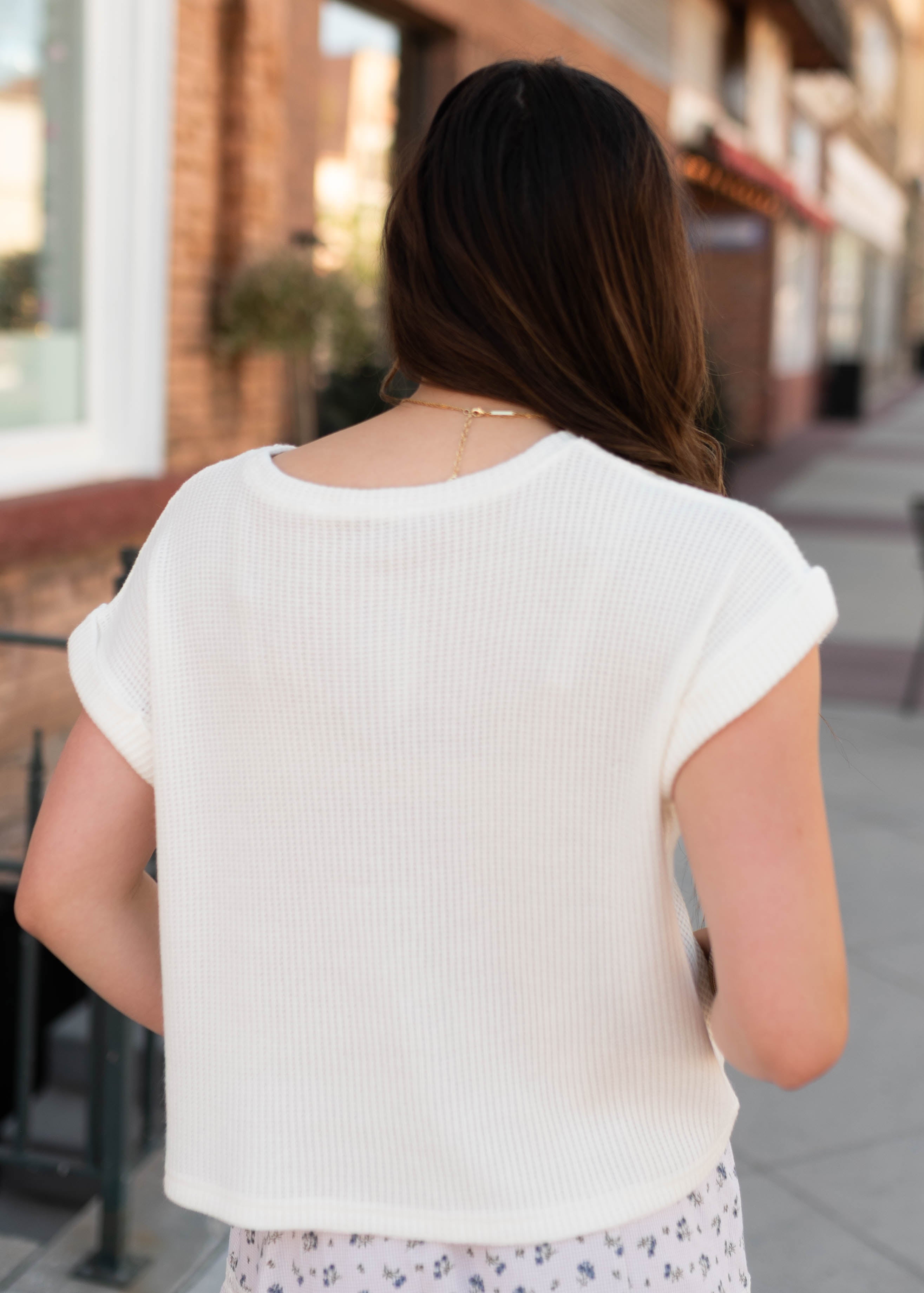 Bailee Ivory Short Sleeve Sweater