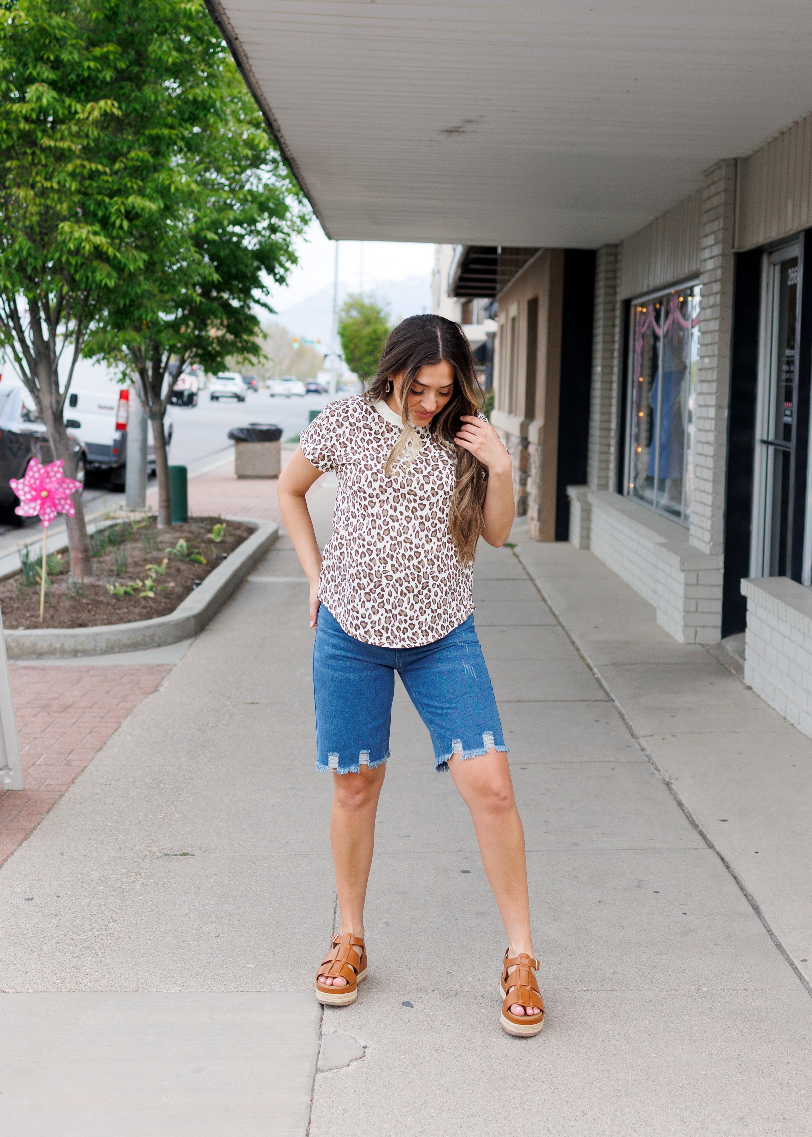 Bella Mid Rise Denim Shorts