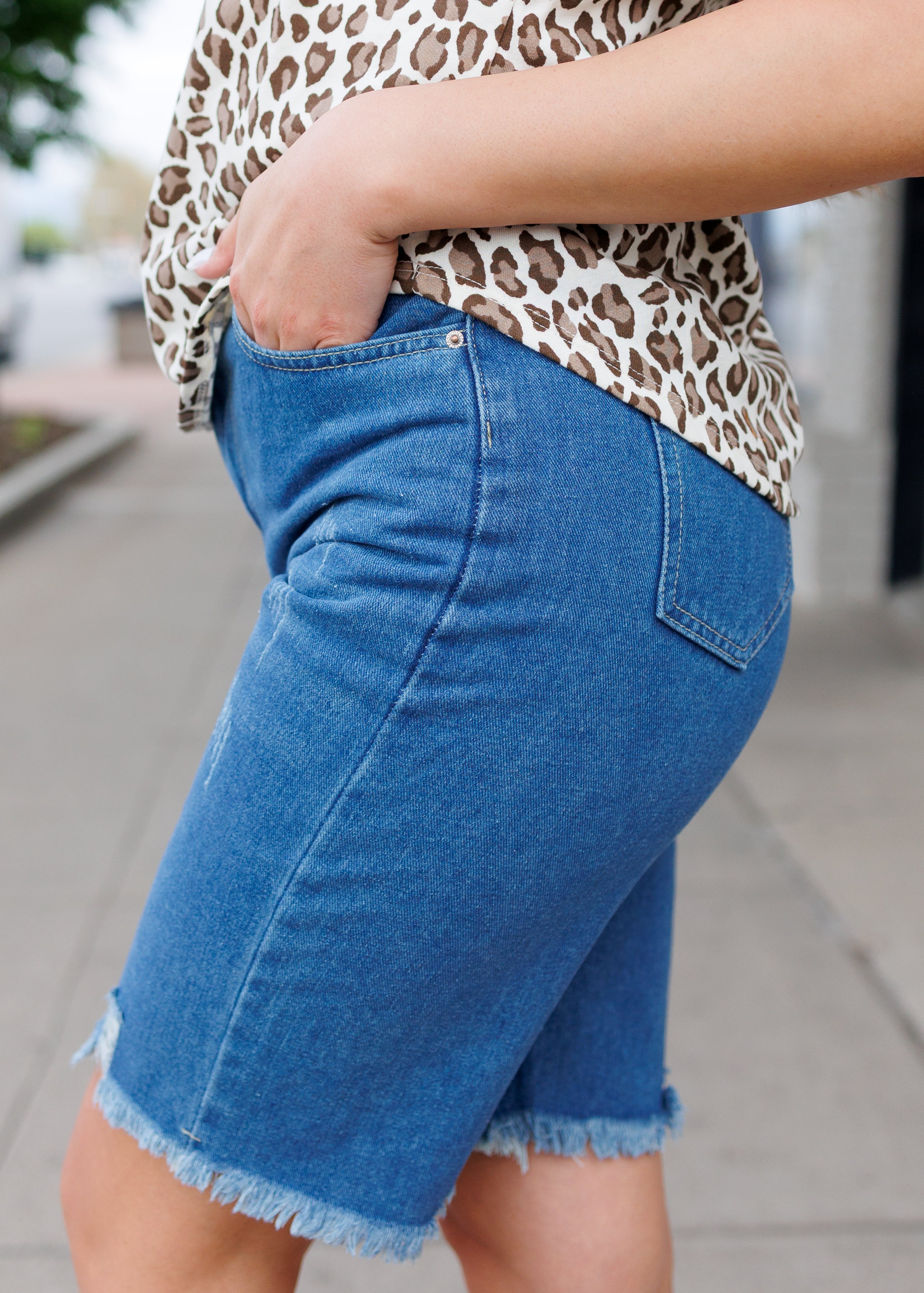 Bella Mid Rise Denim Shorts