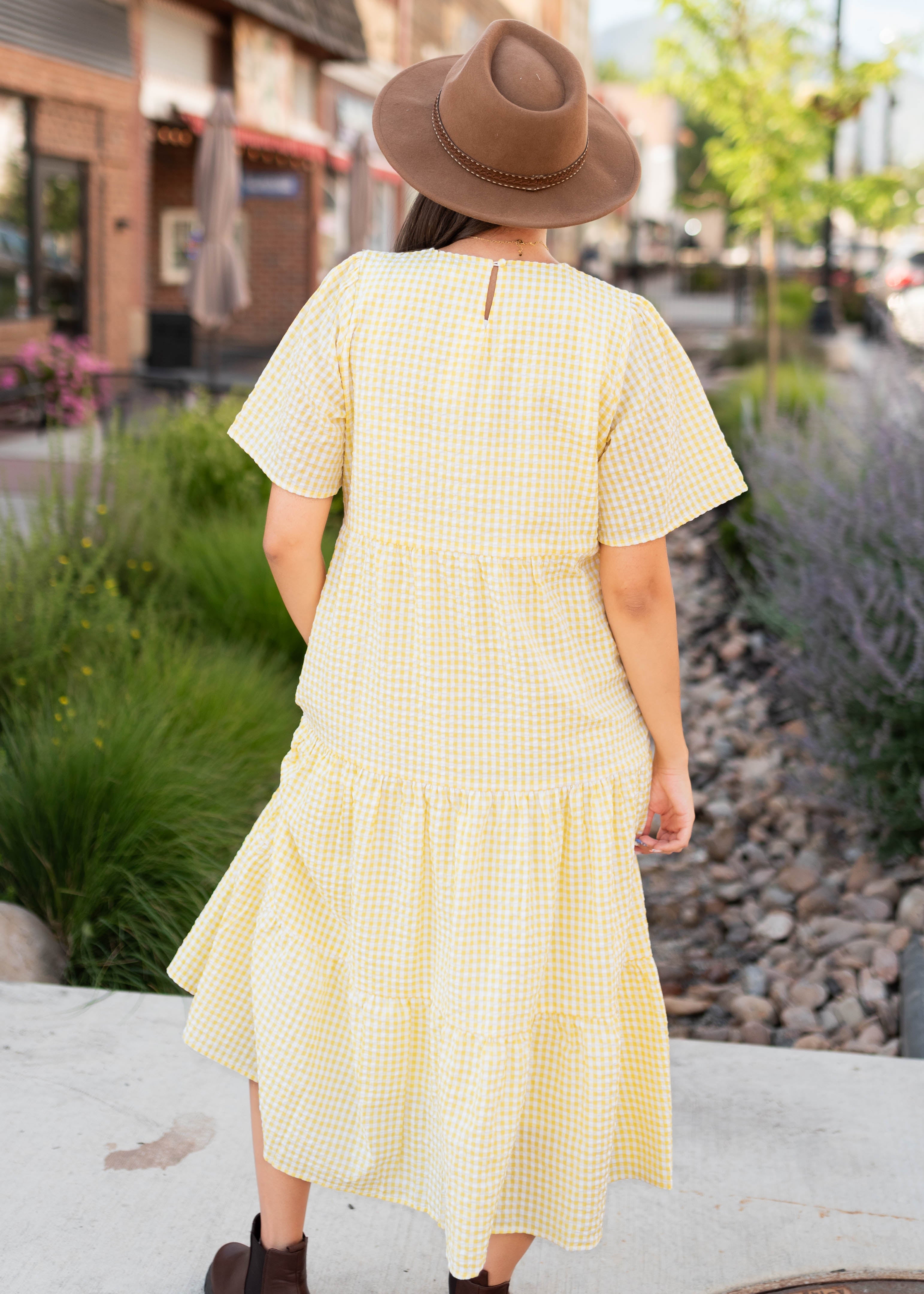 Blair Yellow Gingham Dress