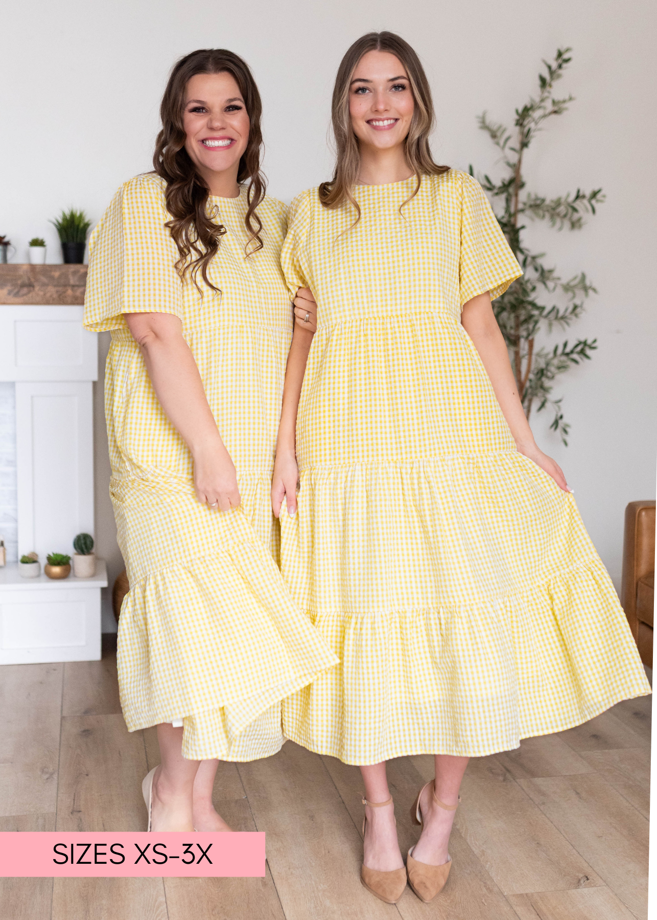 Blair Yellow Gingham Dress