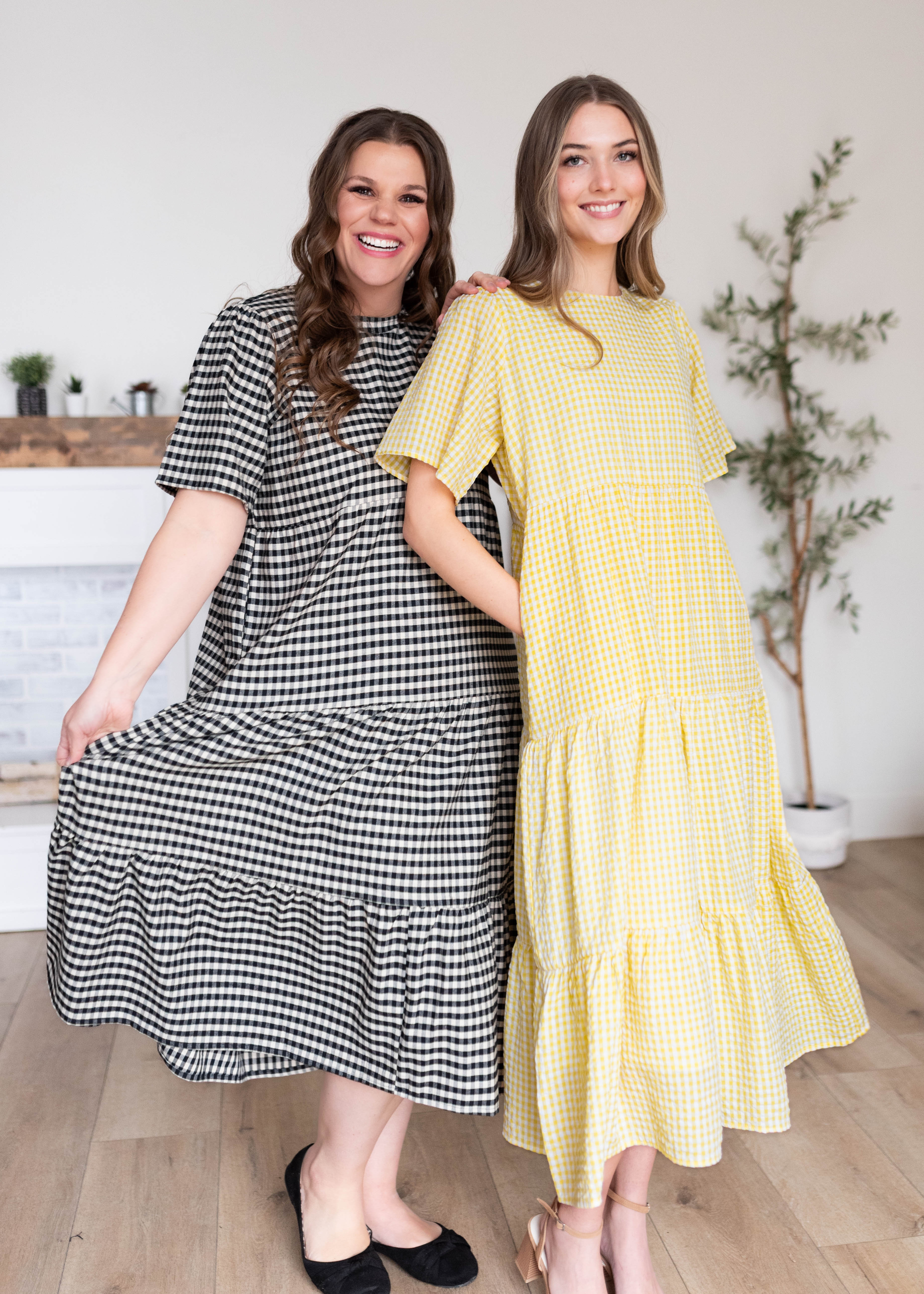 Blair Yellow Gingham Dress