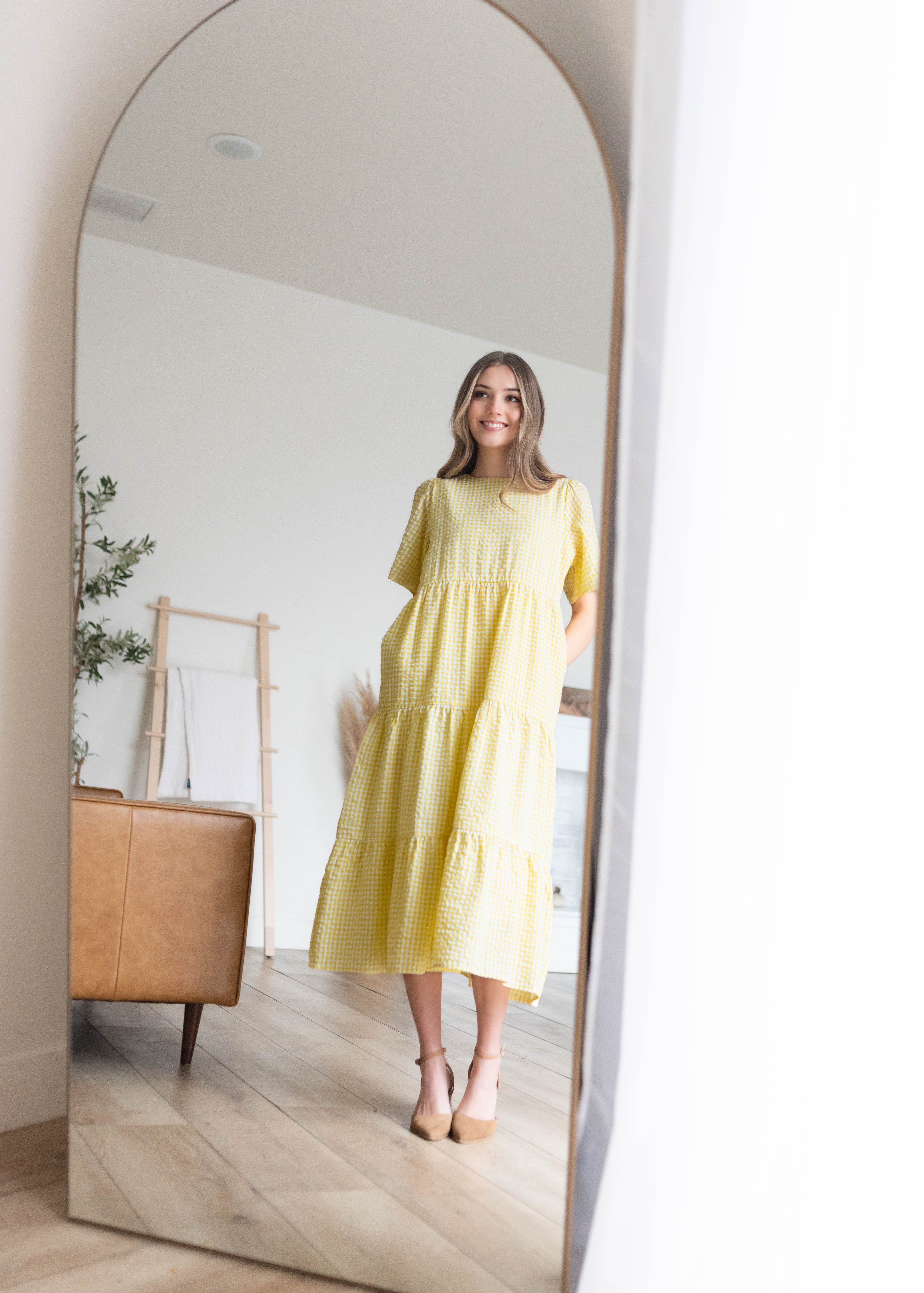 Blair Yellow Gingham Dress