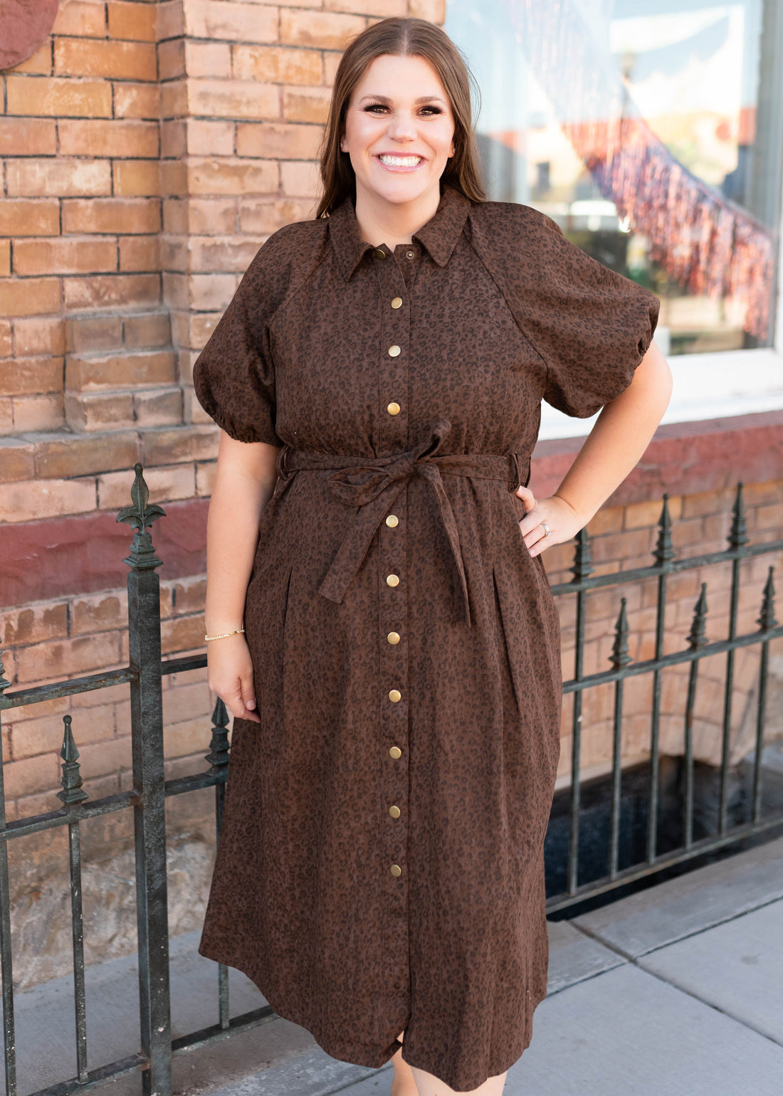 Bonnie Brown Leopard Dress