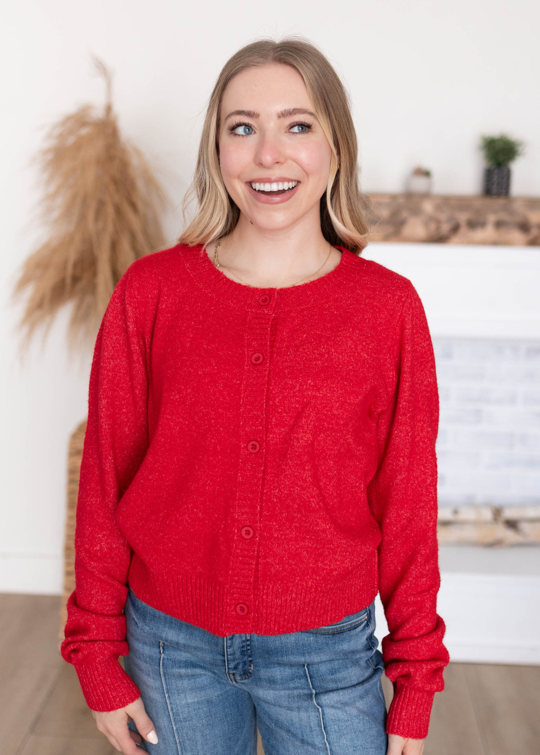 Briana Red Cardigan