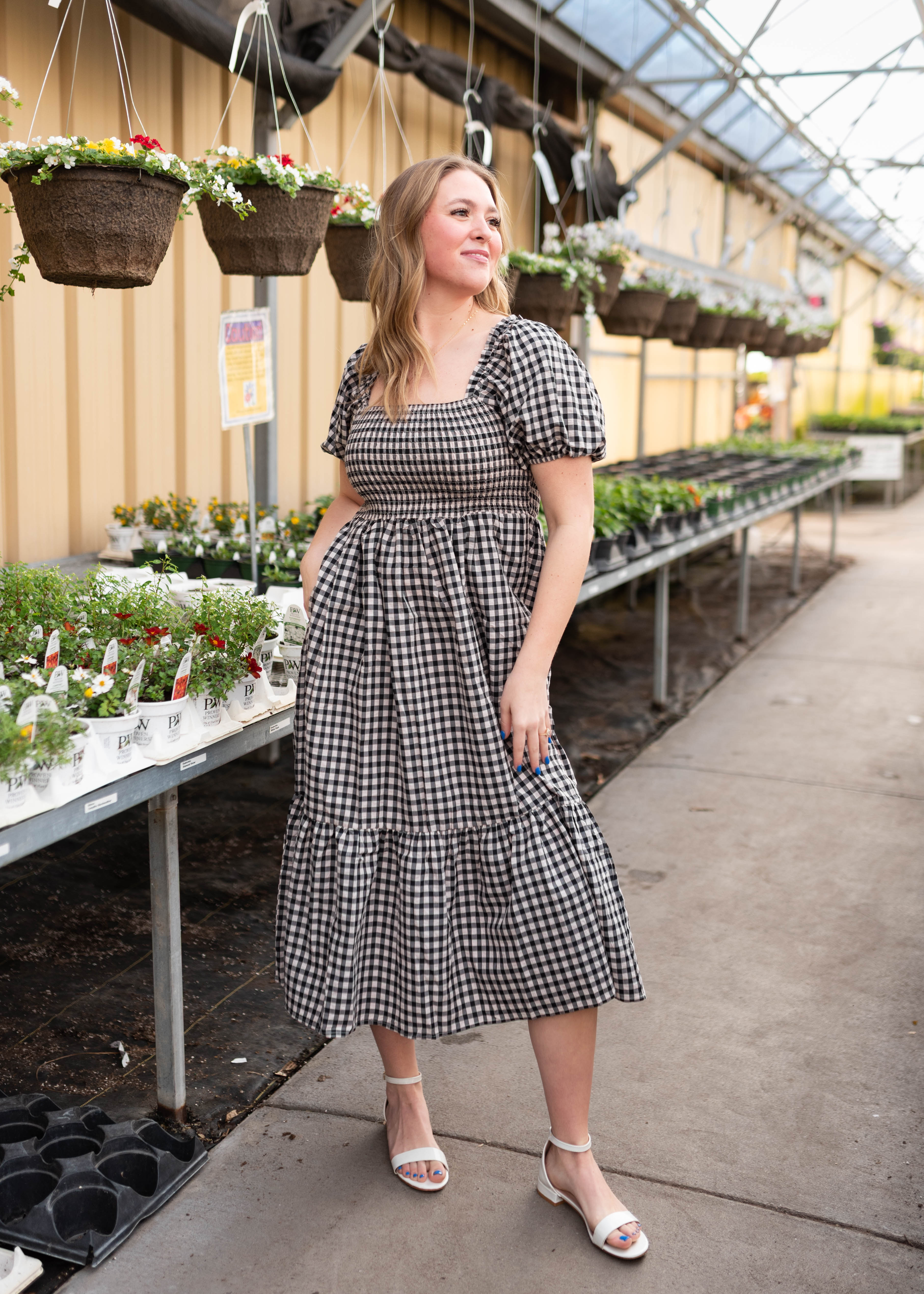 Bridget Black Gingham Dress