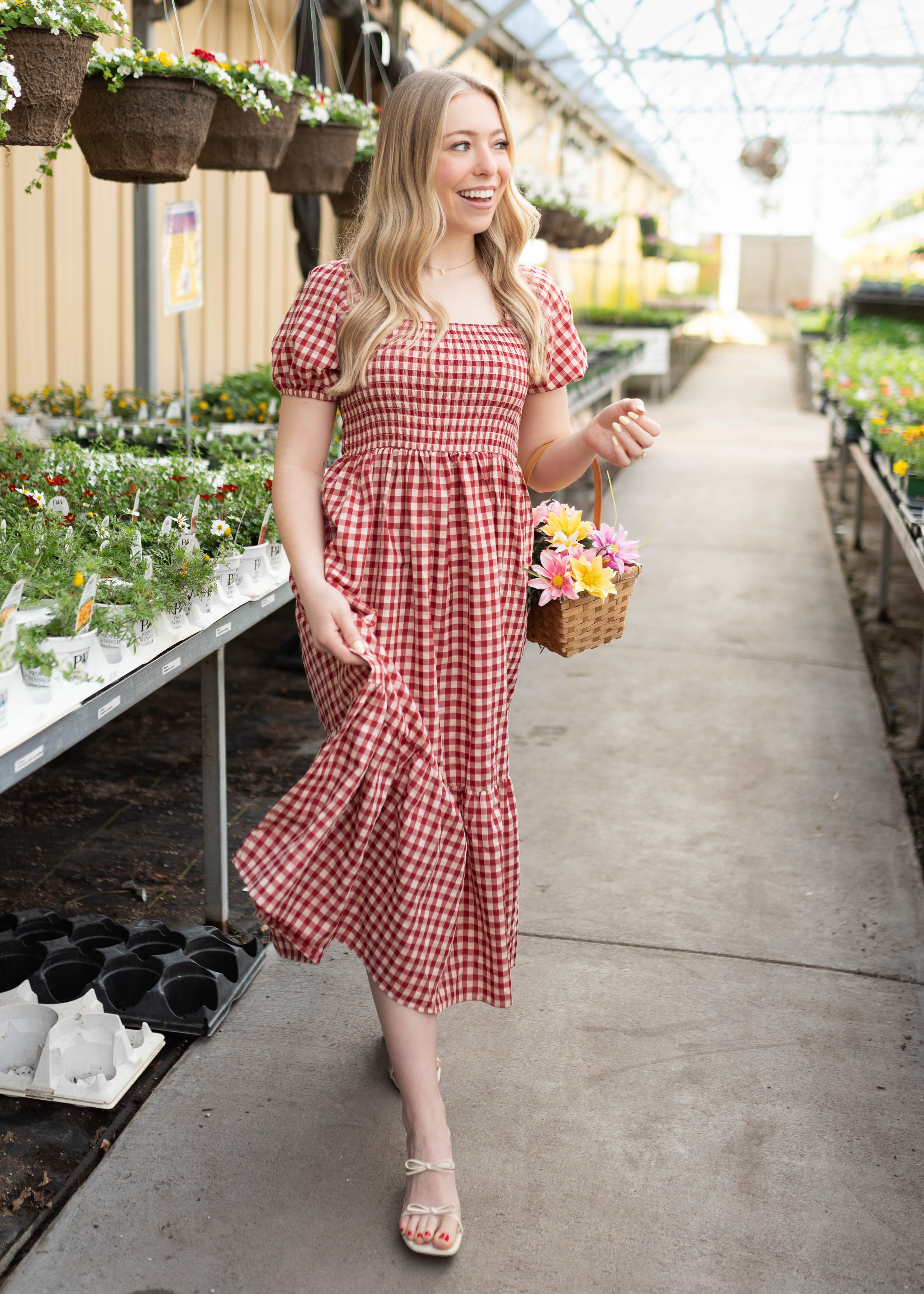 Bridget Red Gingham Dress