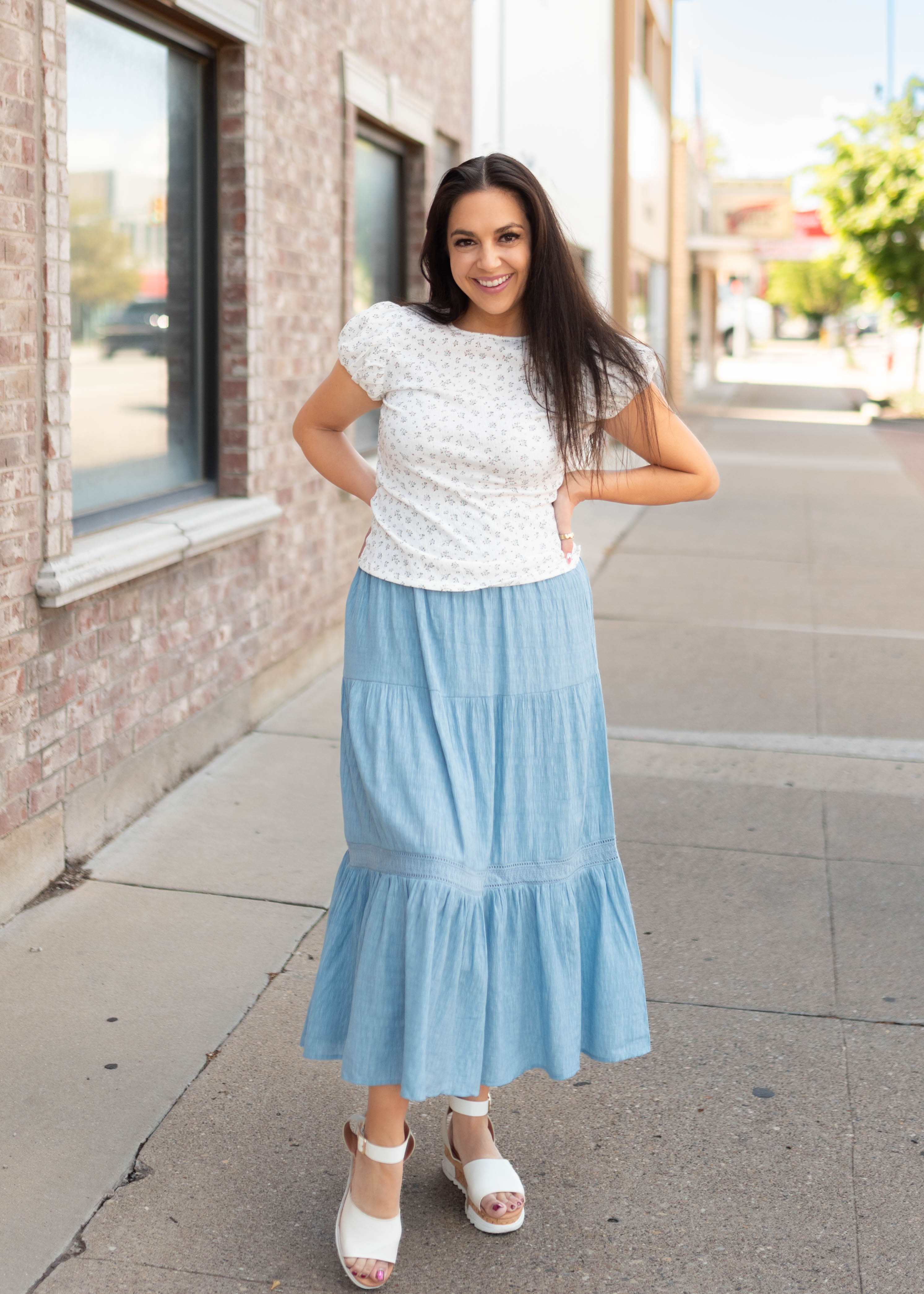 Brielle White Floral Top