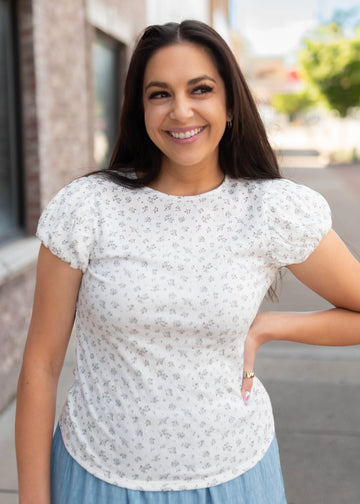 Brielle White Floral Top