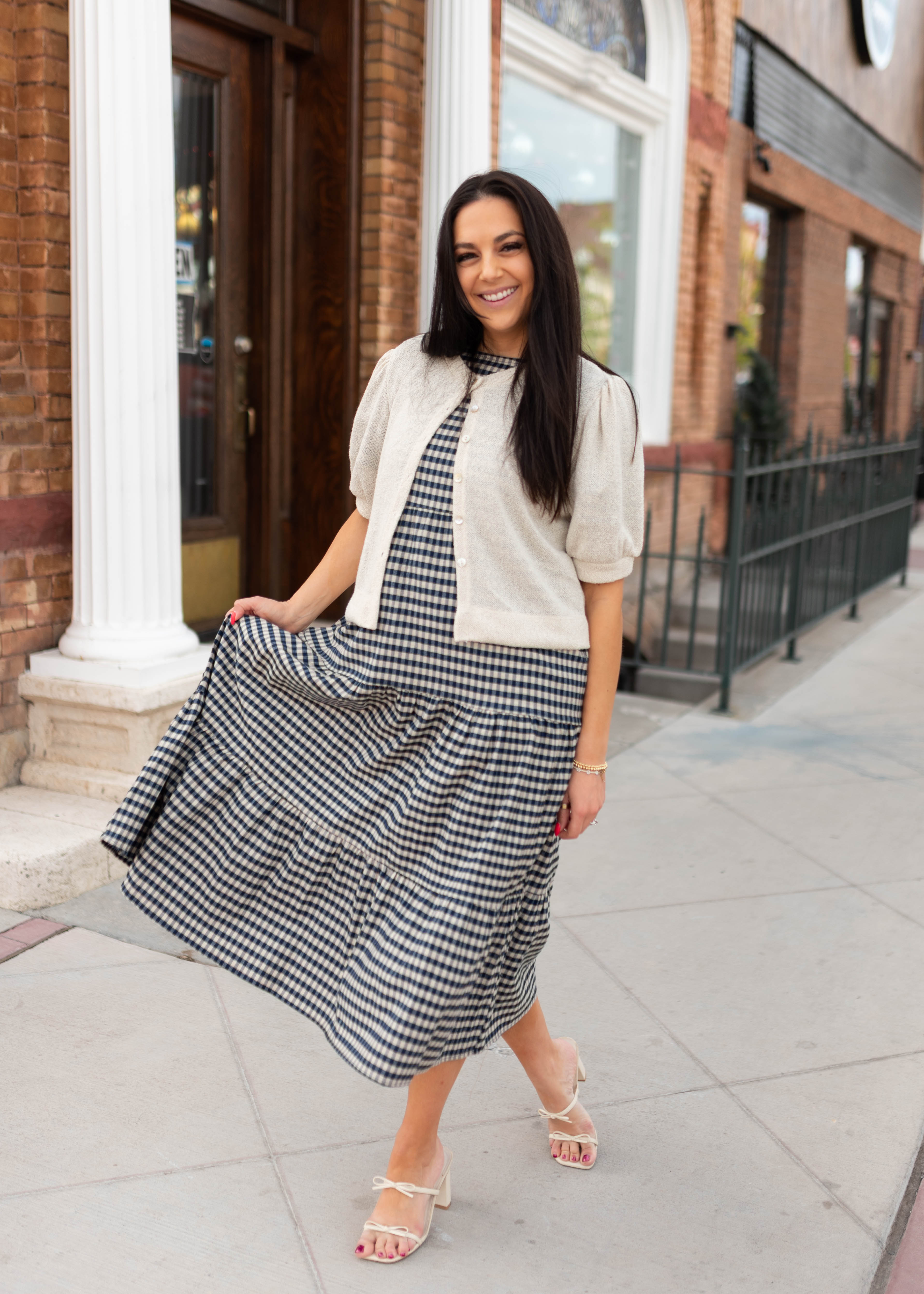 Brooke Ivory Puff Sleeve Cardigan