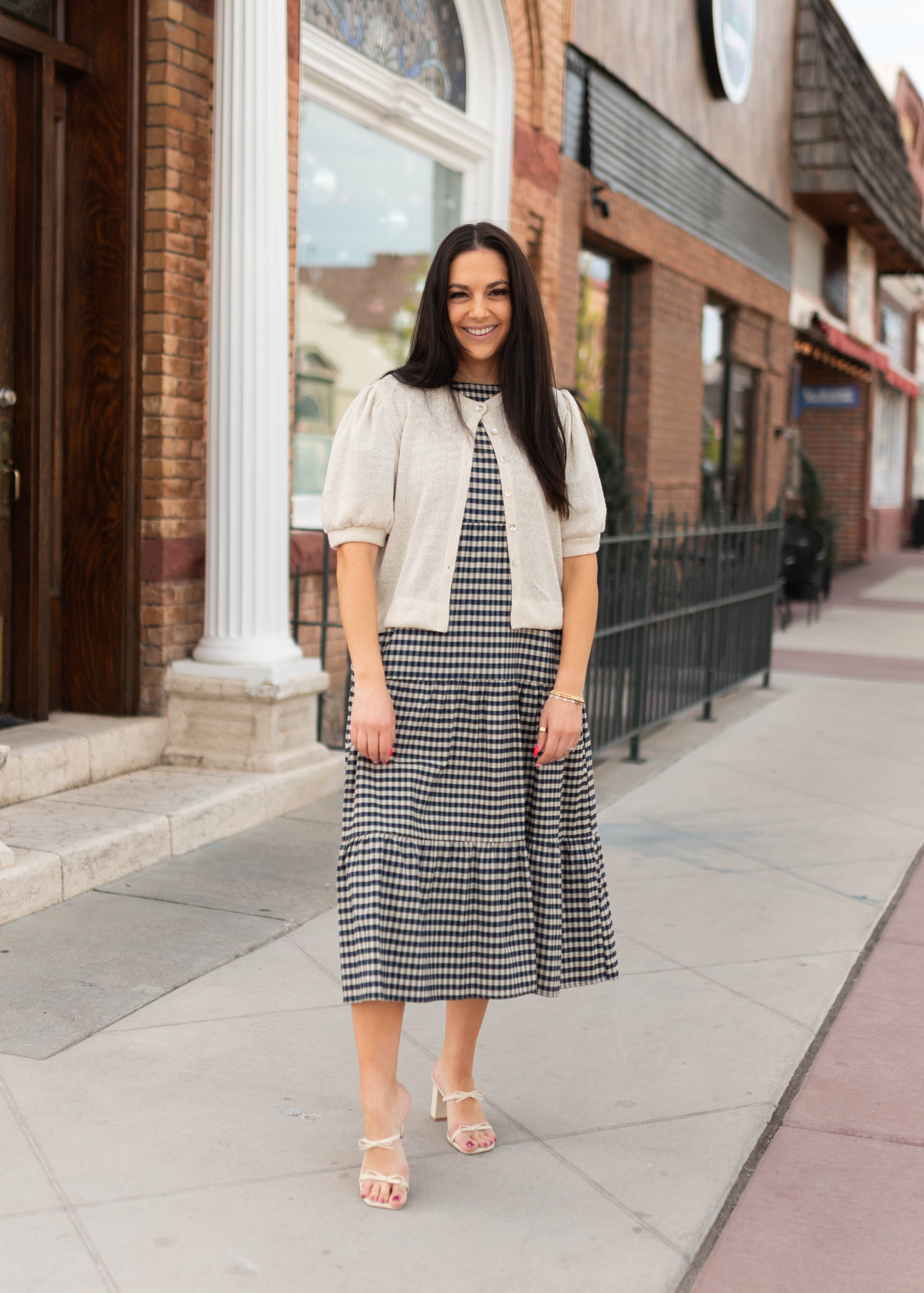 Brooke Ivory Puff Sleeve Cardigan