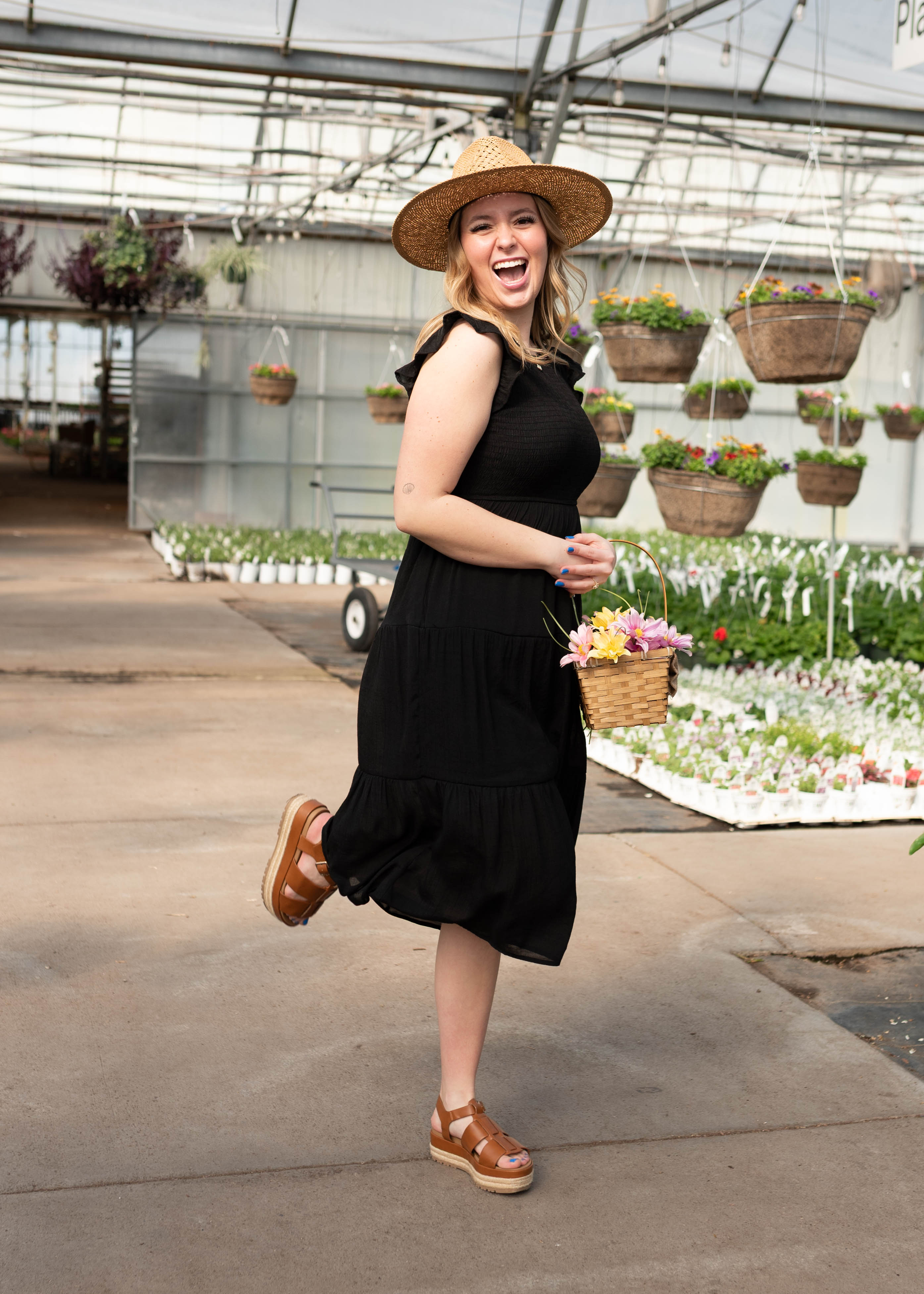 Brylee Black Smocked Dress