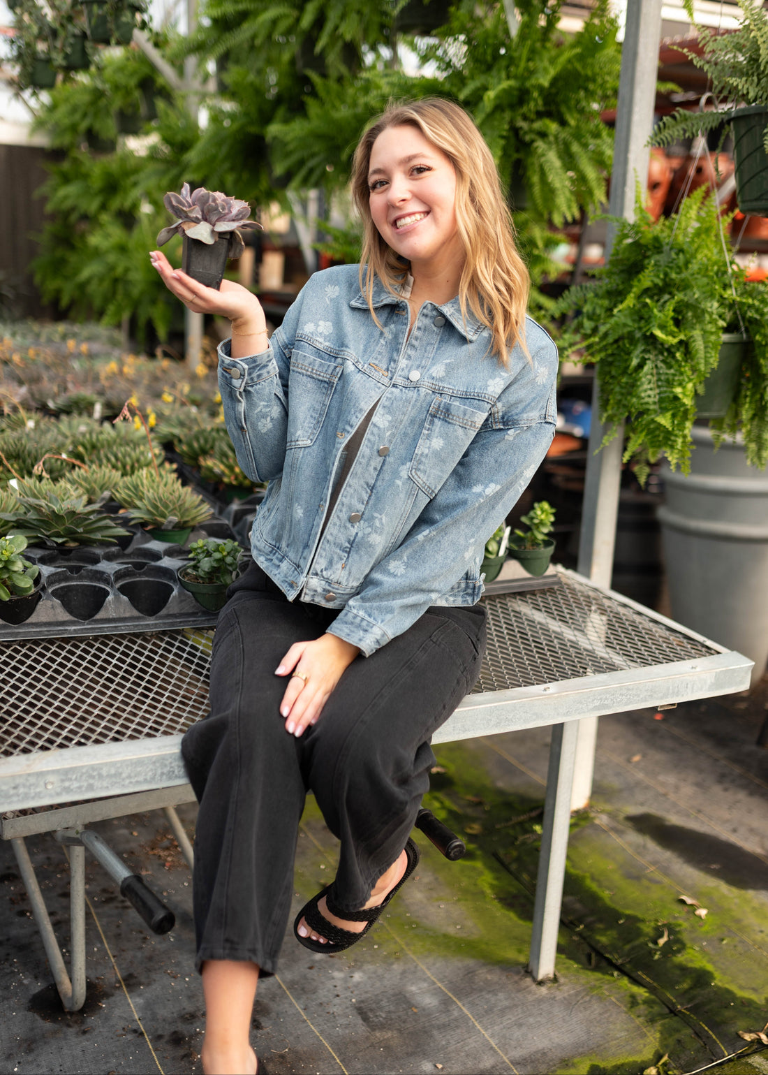 Camryn Floral Print Denim Jacket