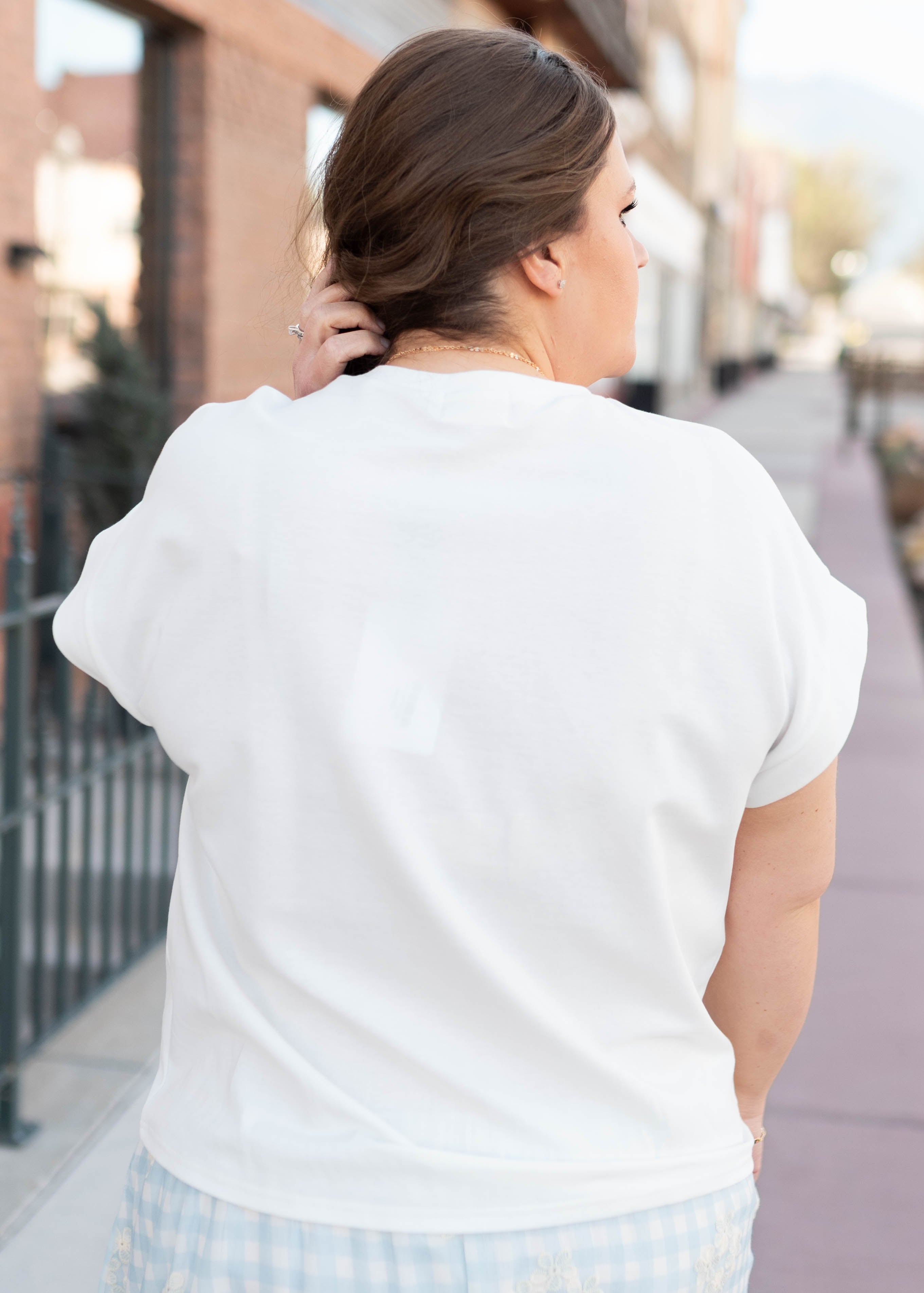 Carla Ivory Cap Sleeve Top