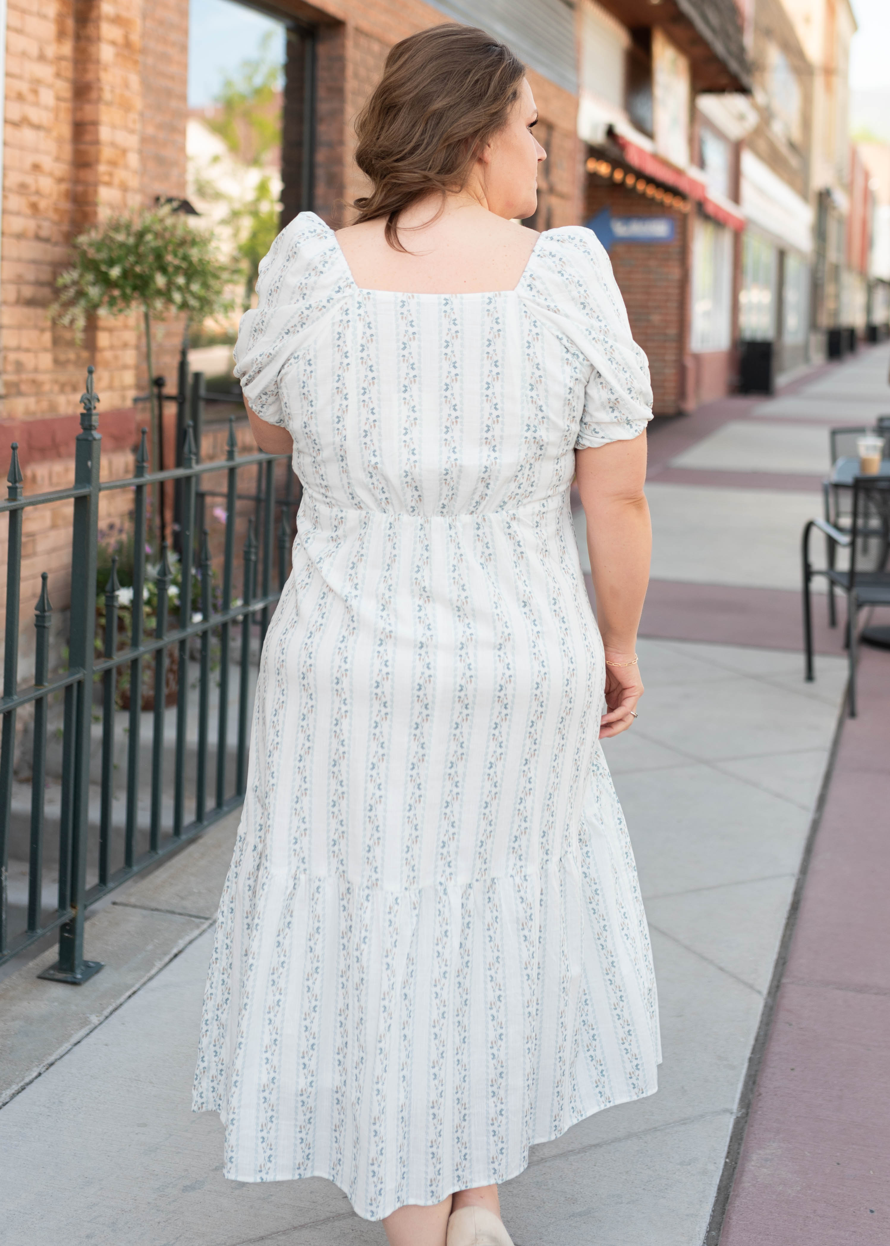 Catherine Blue Floral Tie Dress