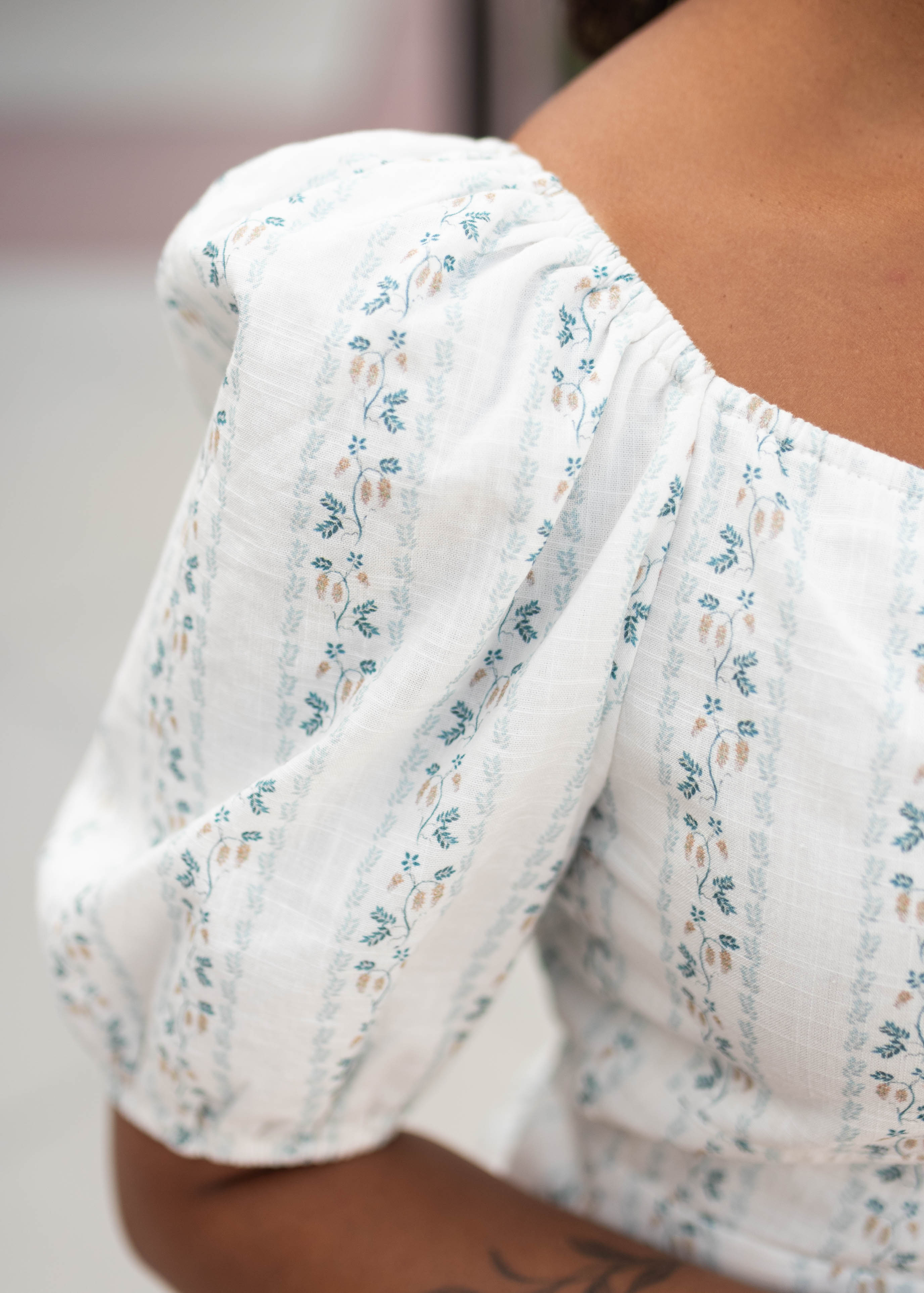 Catherine Blue Floral Tie Dress