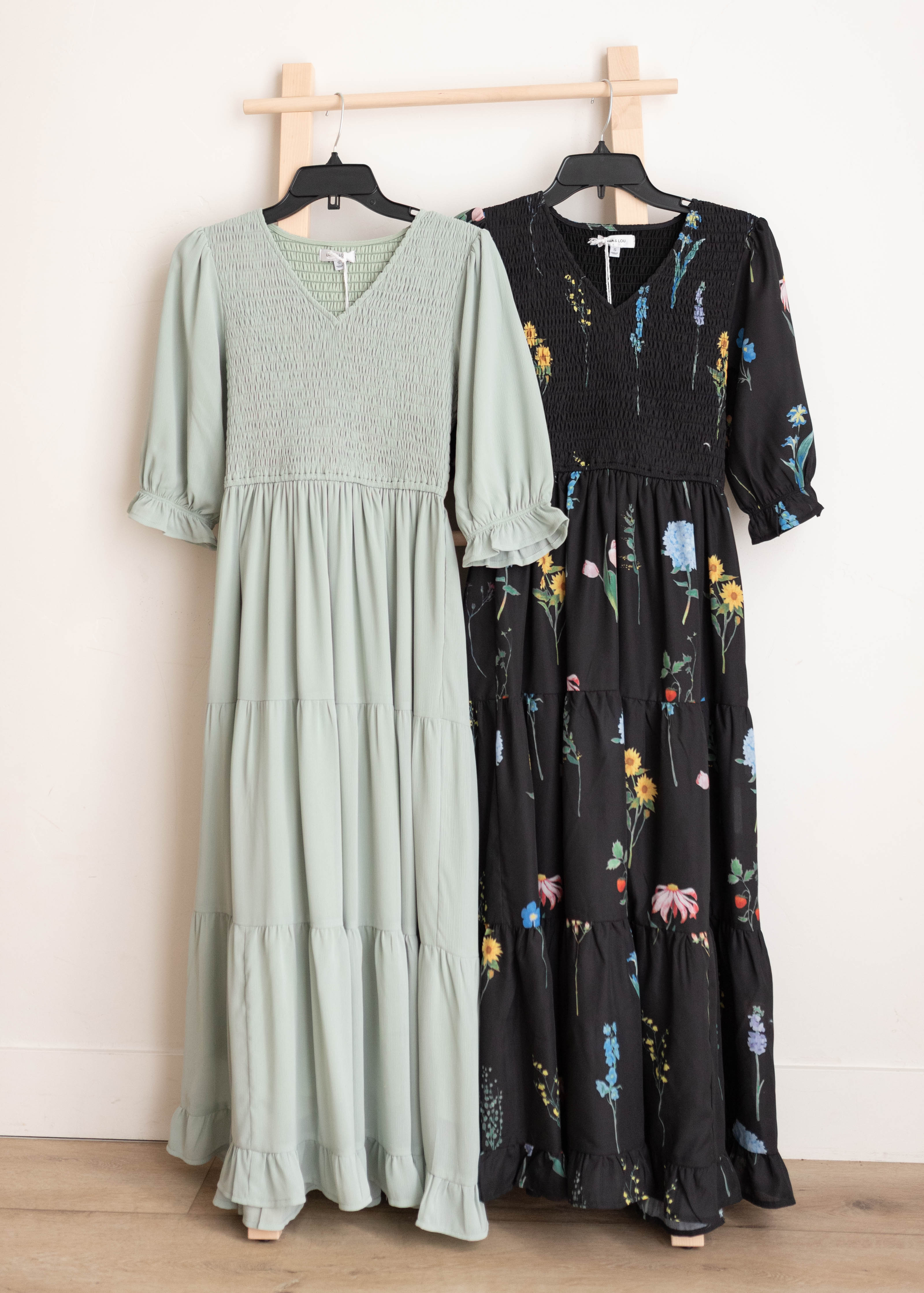 Cecelia Black Floral Dress