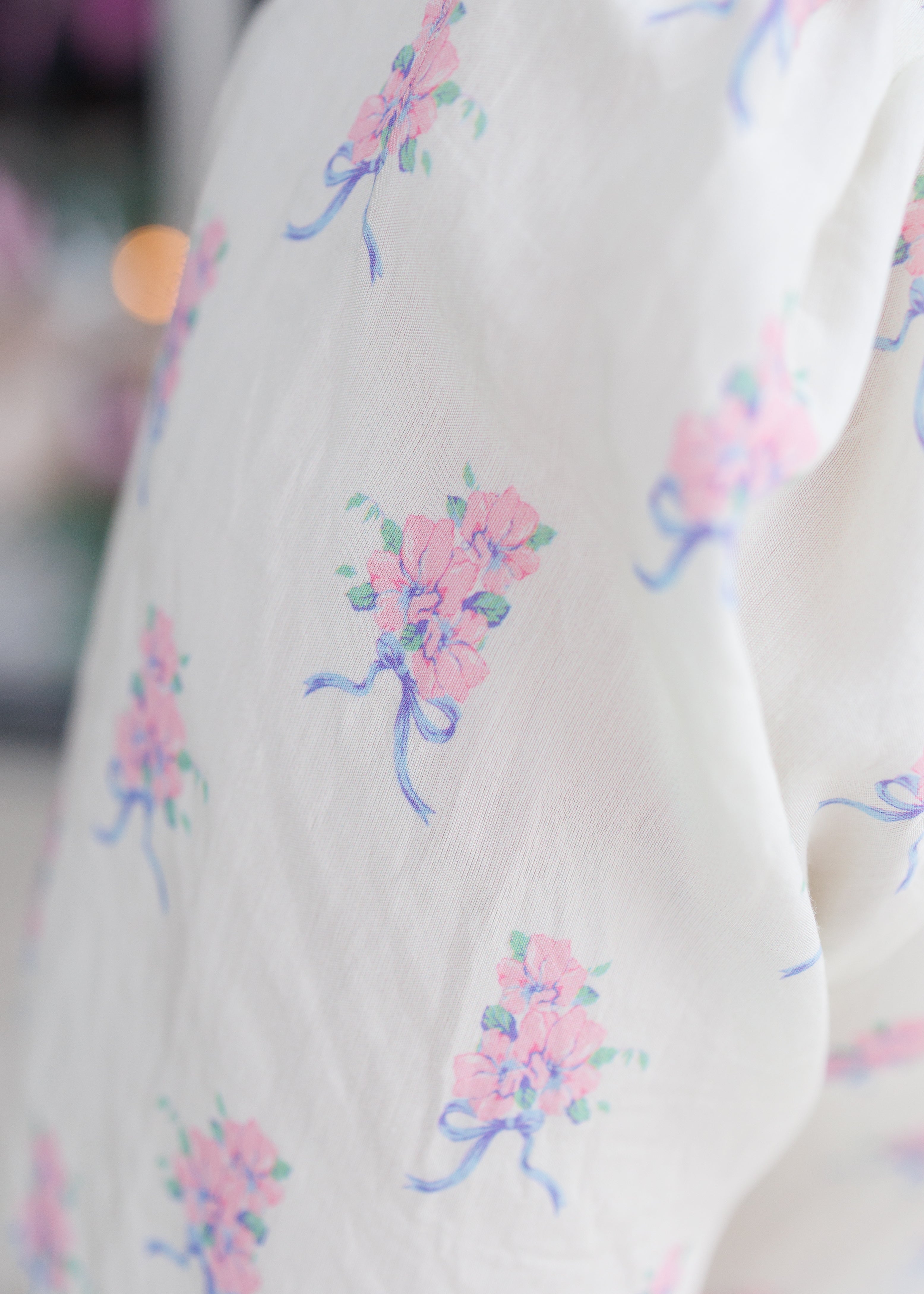 Clara Ivory Pink Floral Dress
