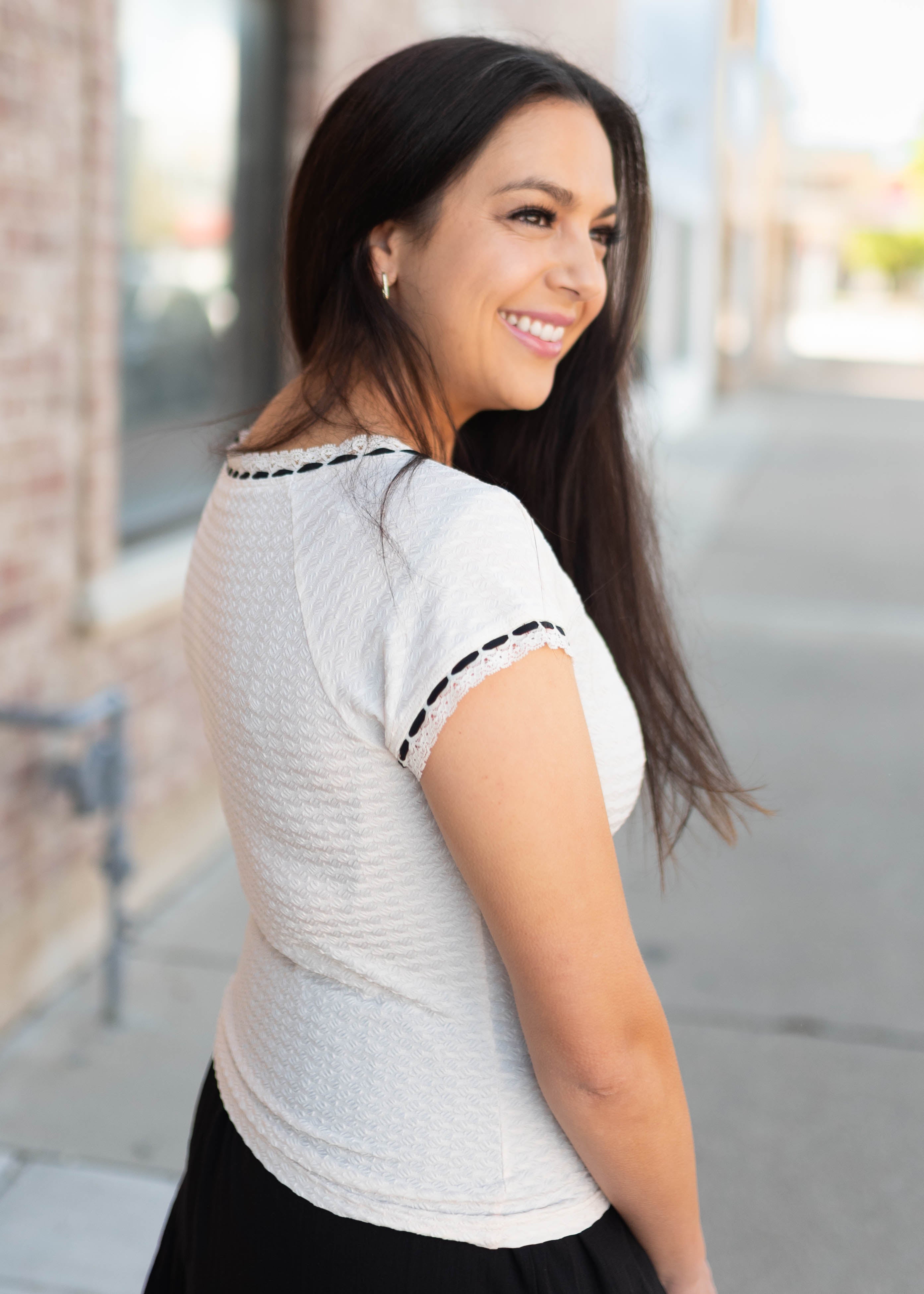 Dakota Cream Lace Top