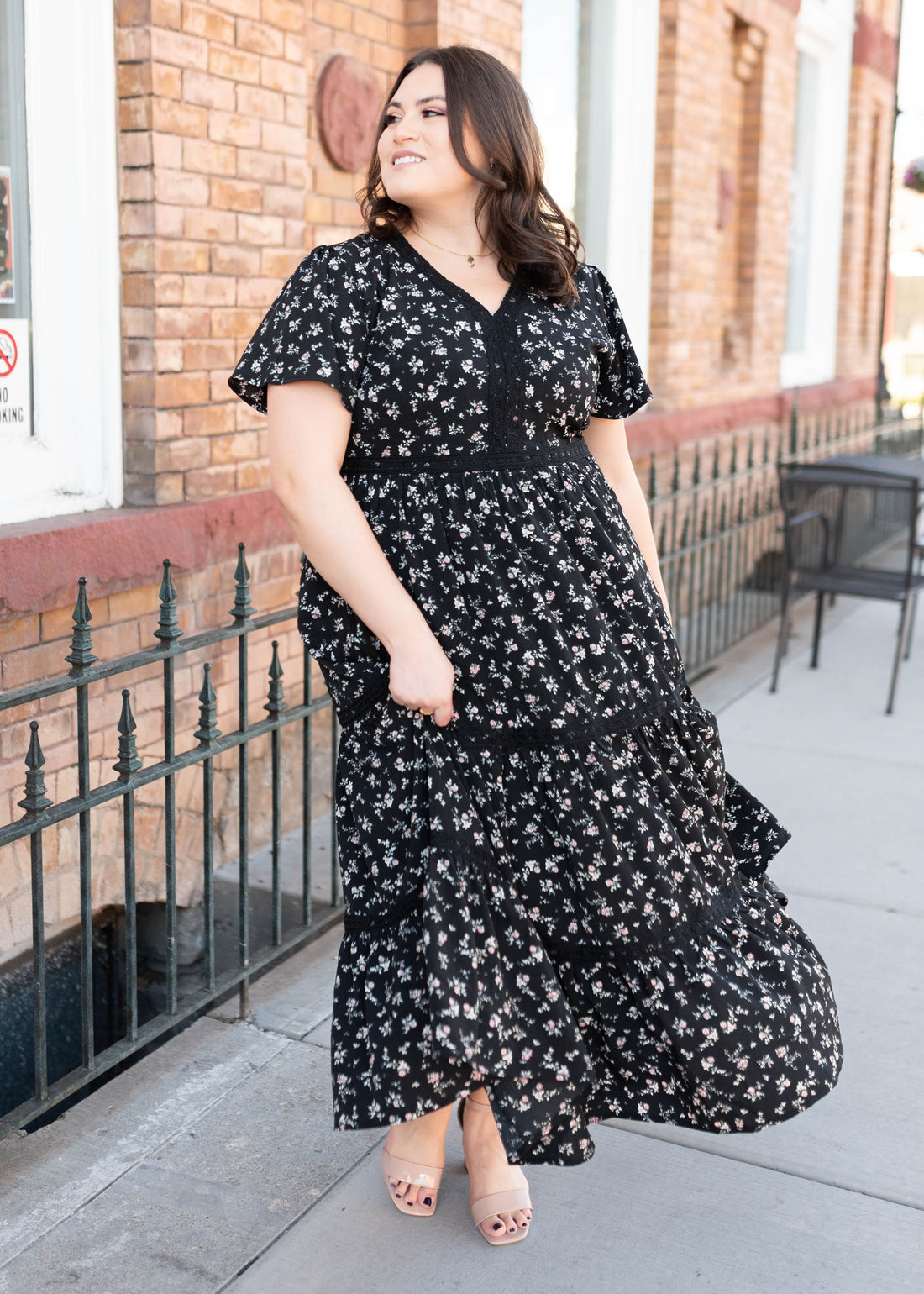 Ellie Black Floral Dress