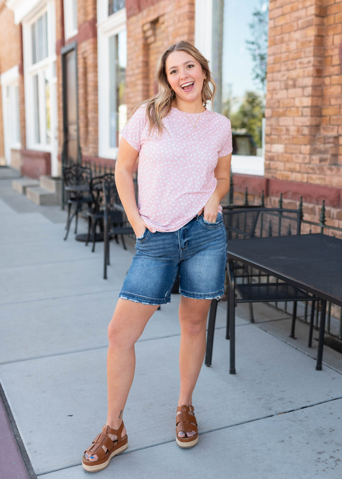 Elsie Pink Floral Top