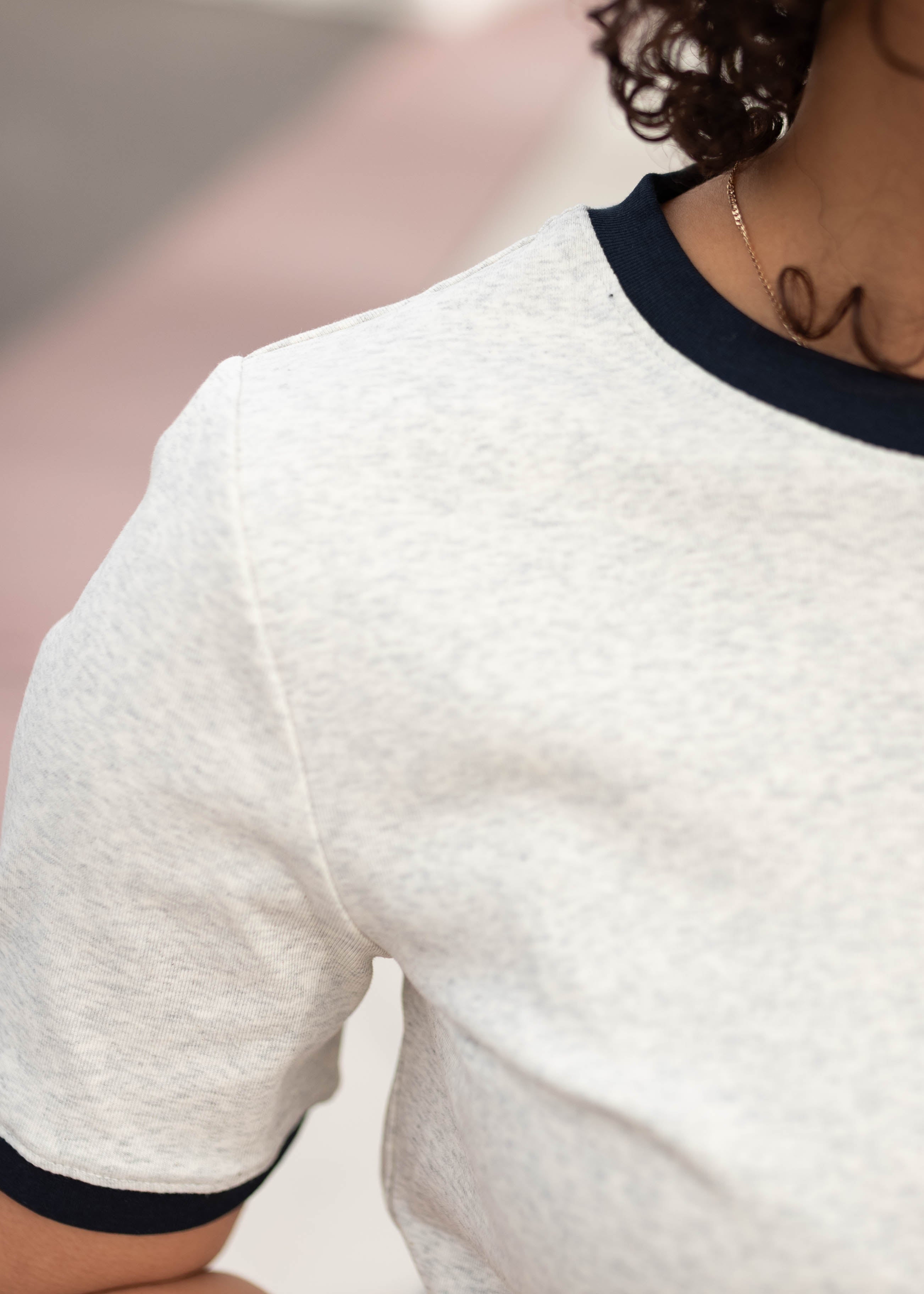 Emmie Grey Contrast Top