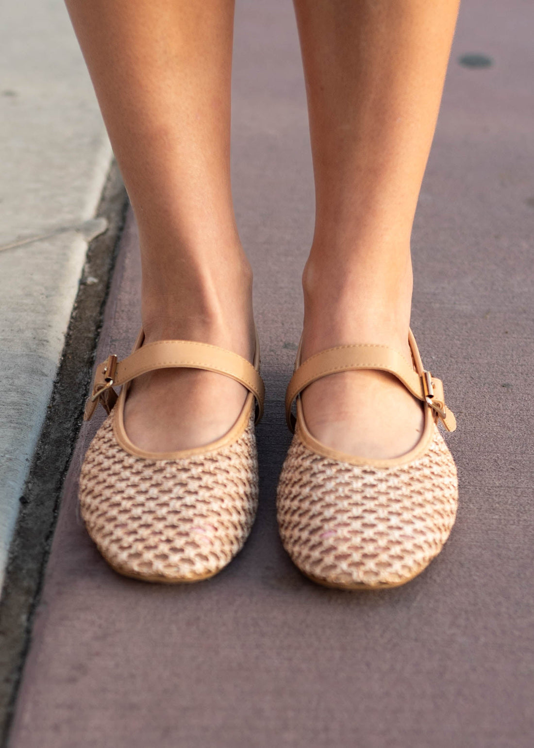 Evangeline Natural Woven Ballet Flat