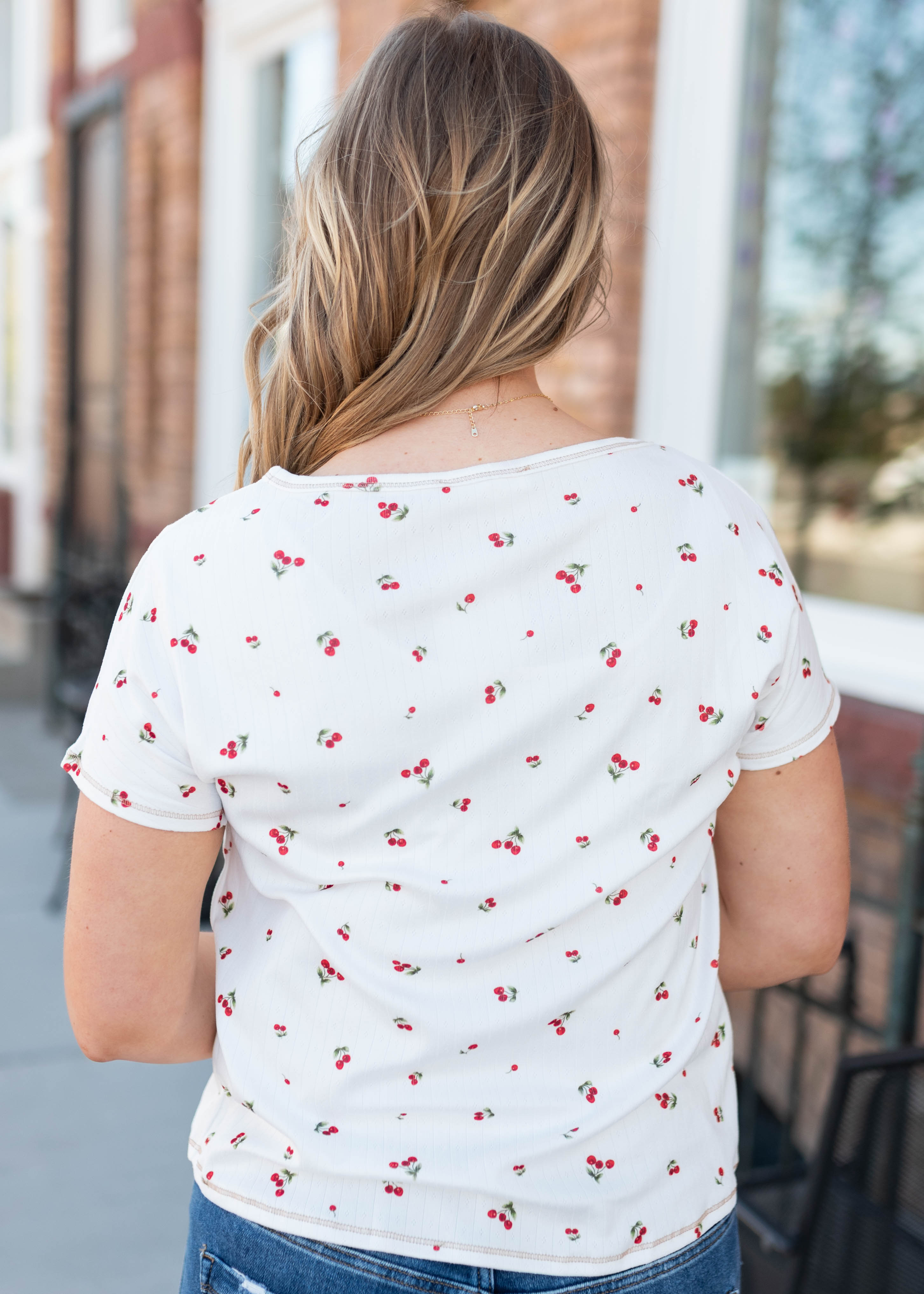 Everleigh Cherry Patterned Top