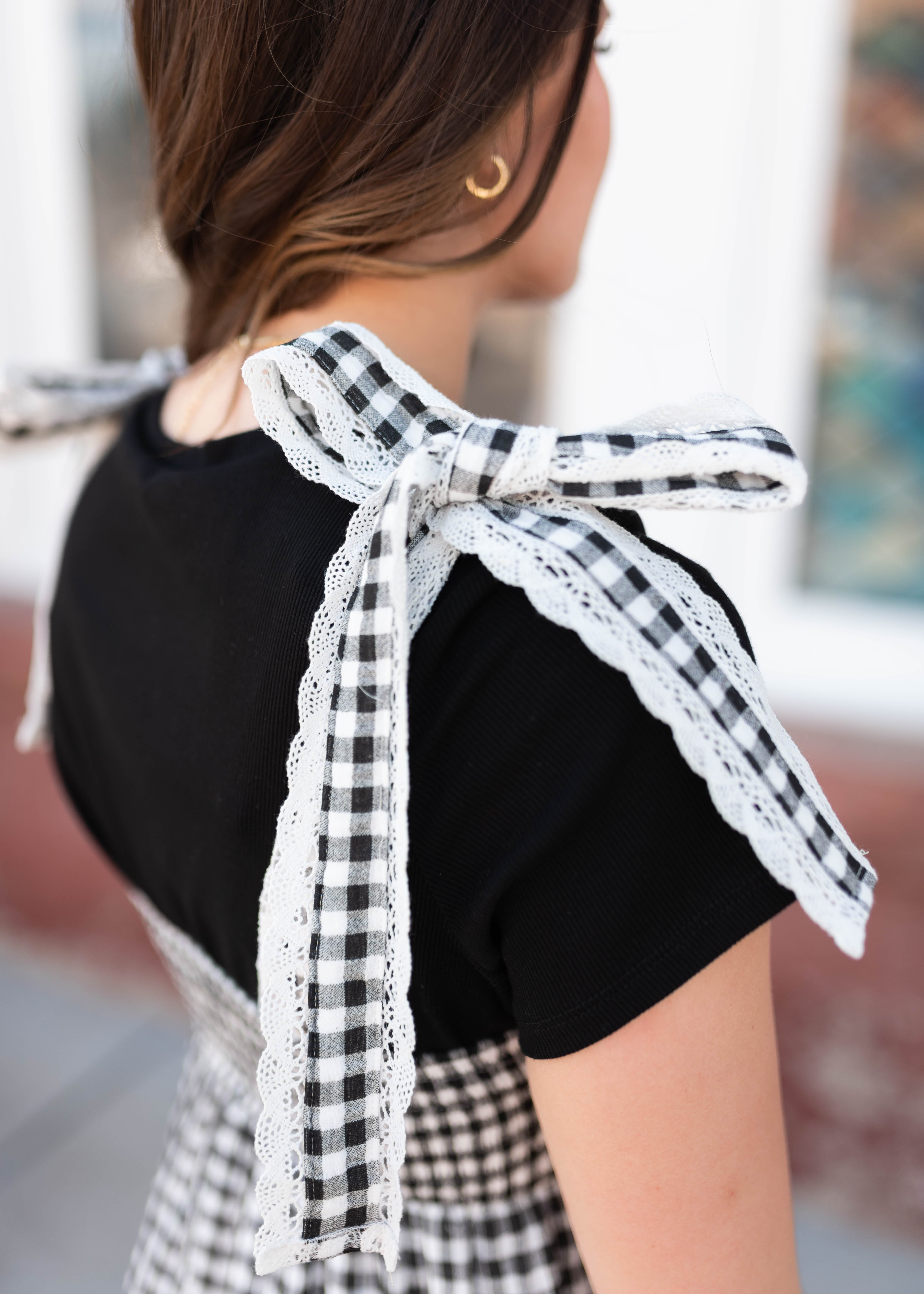Florence Black Gingham Dress