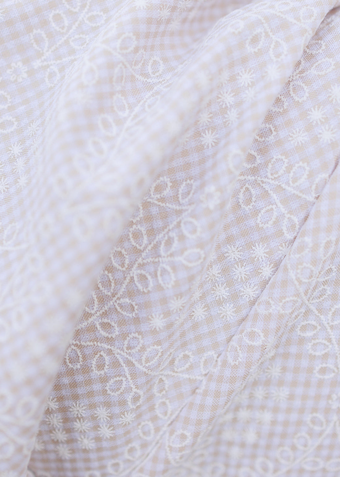 Gabriella Cream Gingham Dress