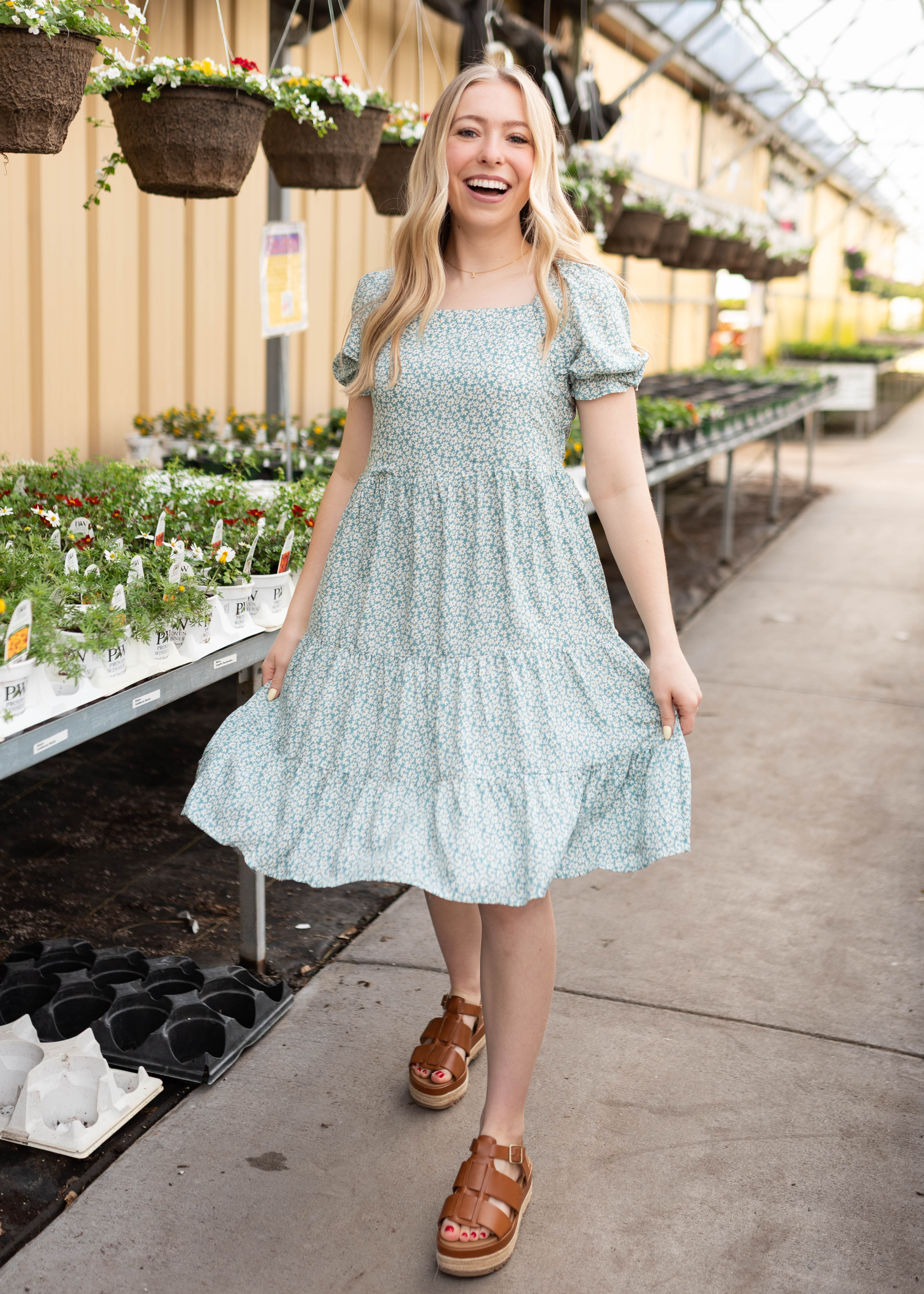 Georgina Green Floral Dress