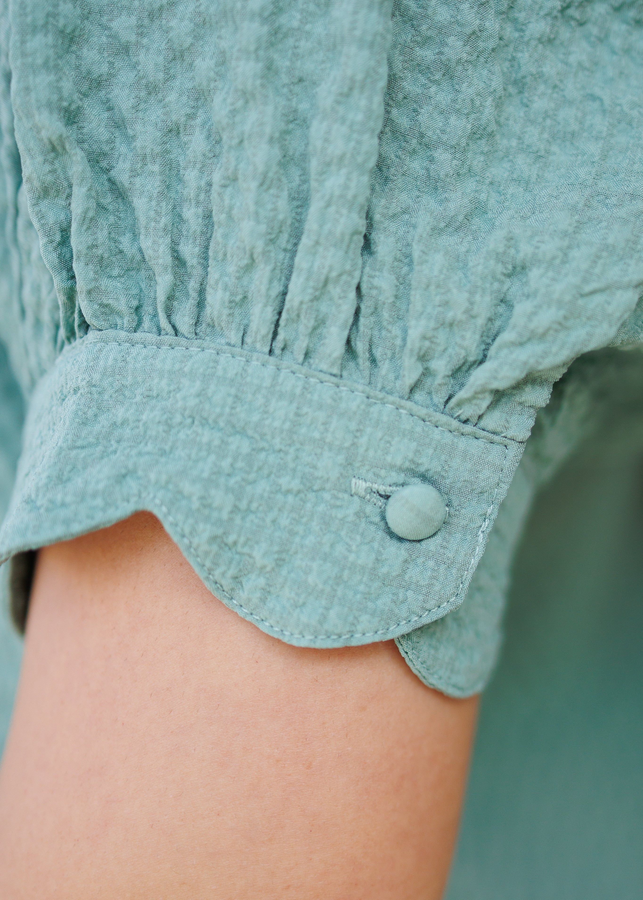 Gracie Deep Sage Textured Top