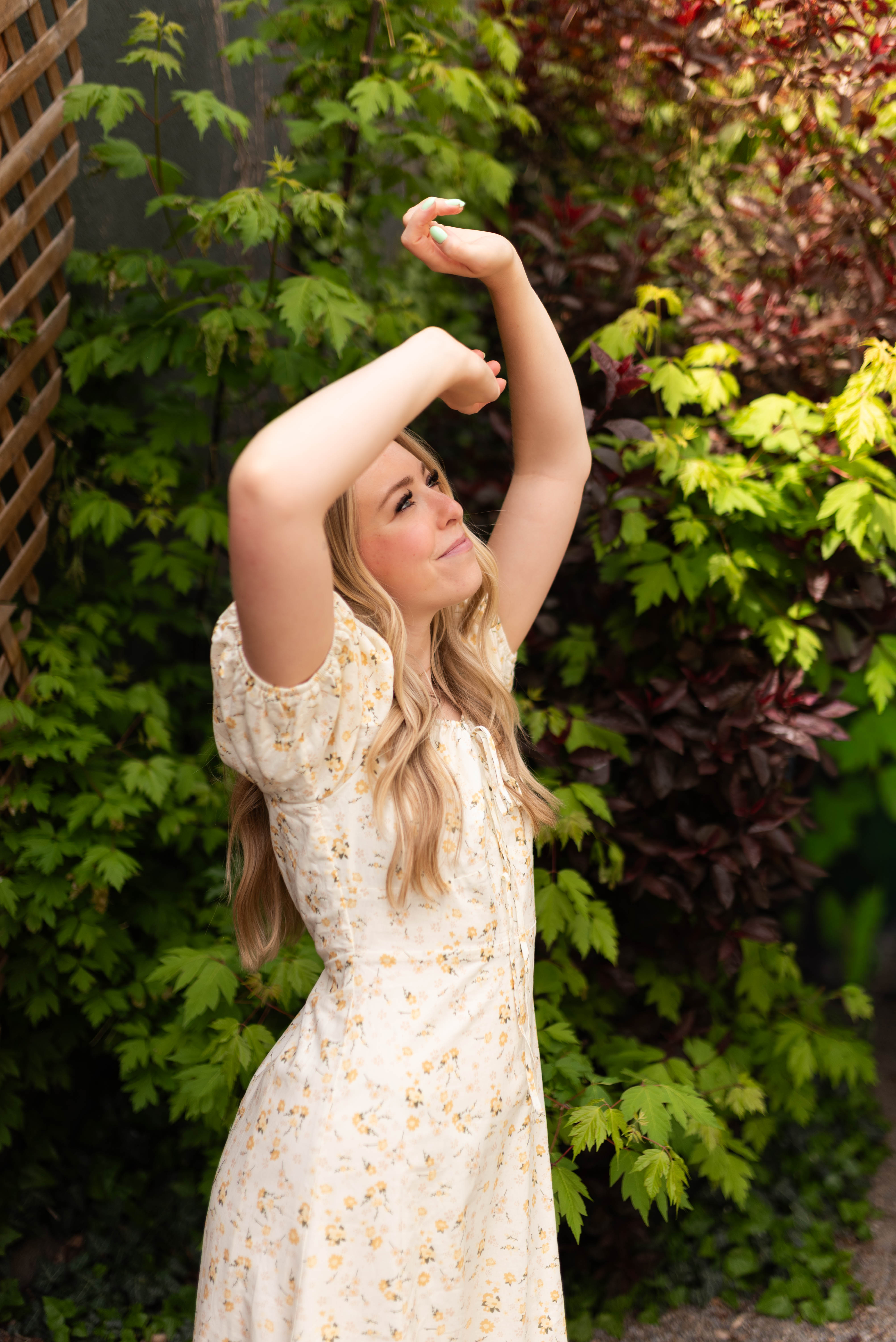 Haley Pale Yellow Floral Dress