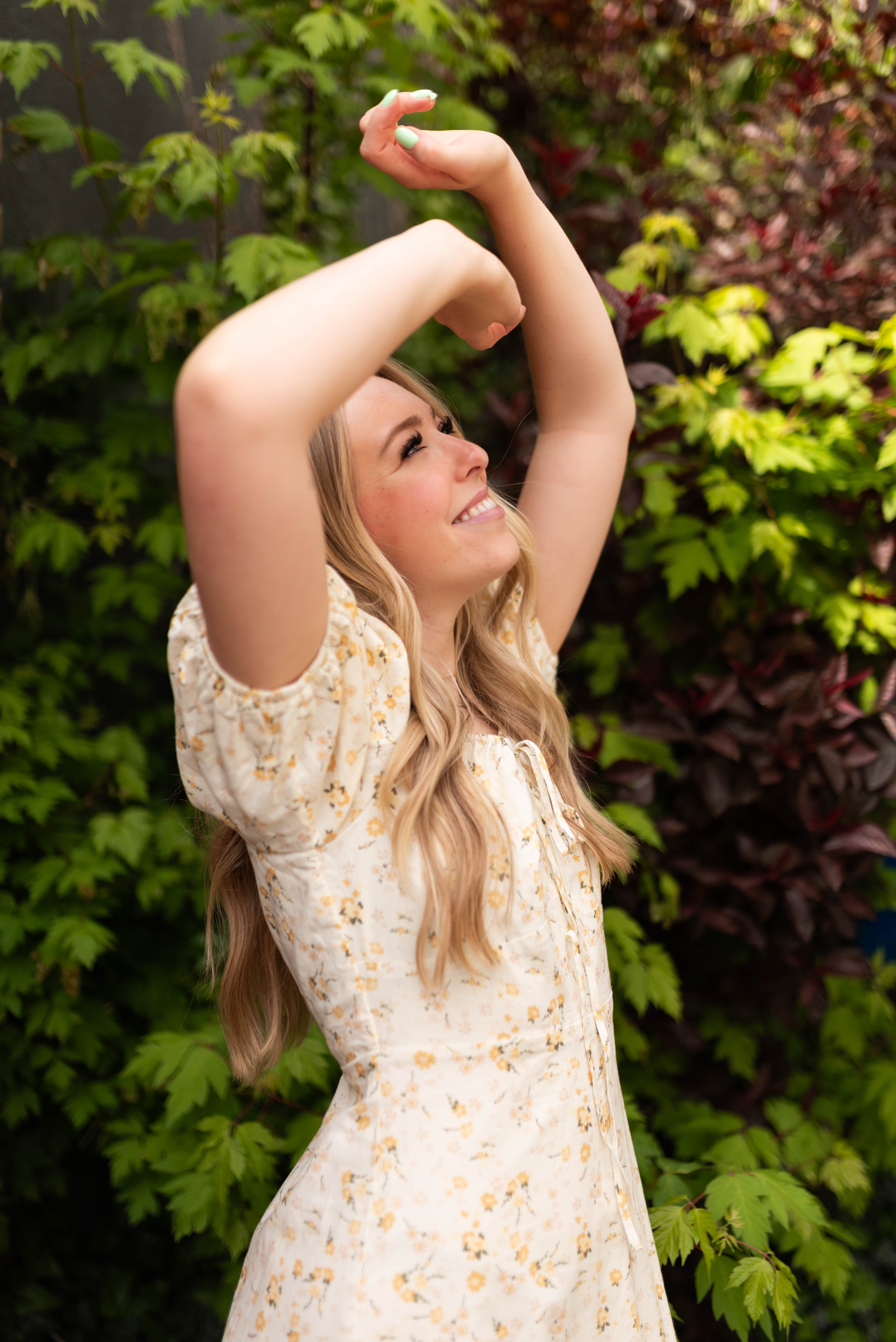 Haley Pale Yellow Floral Dress