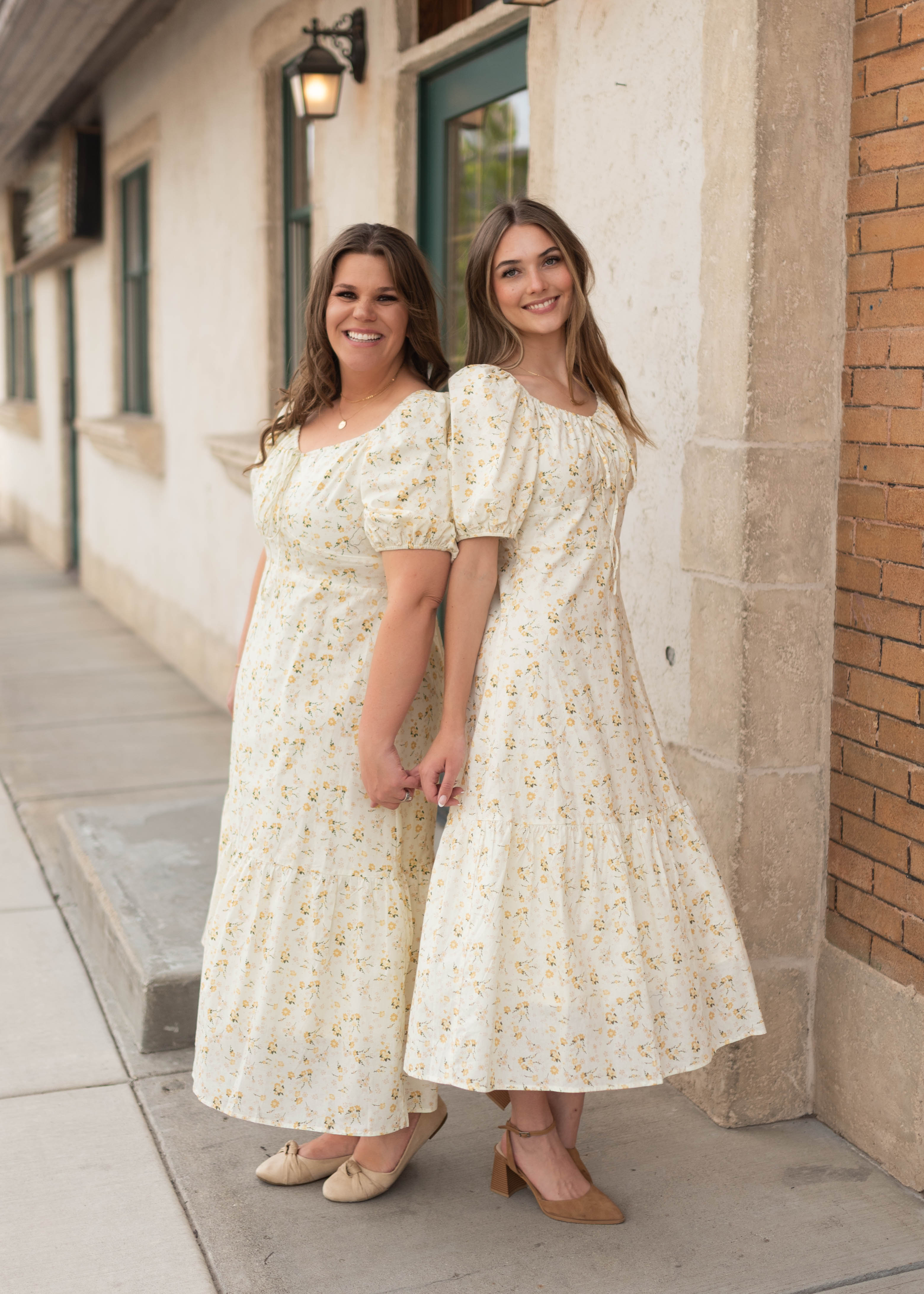 Haley Pale Yellow Floral Dress