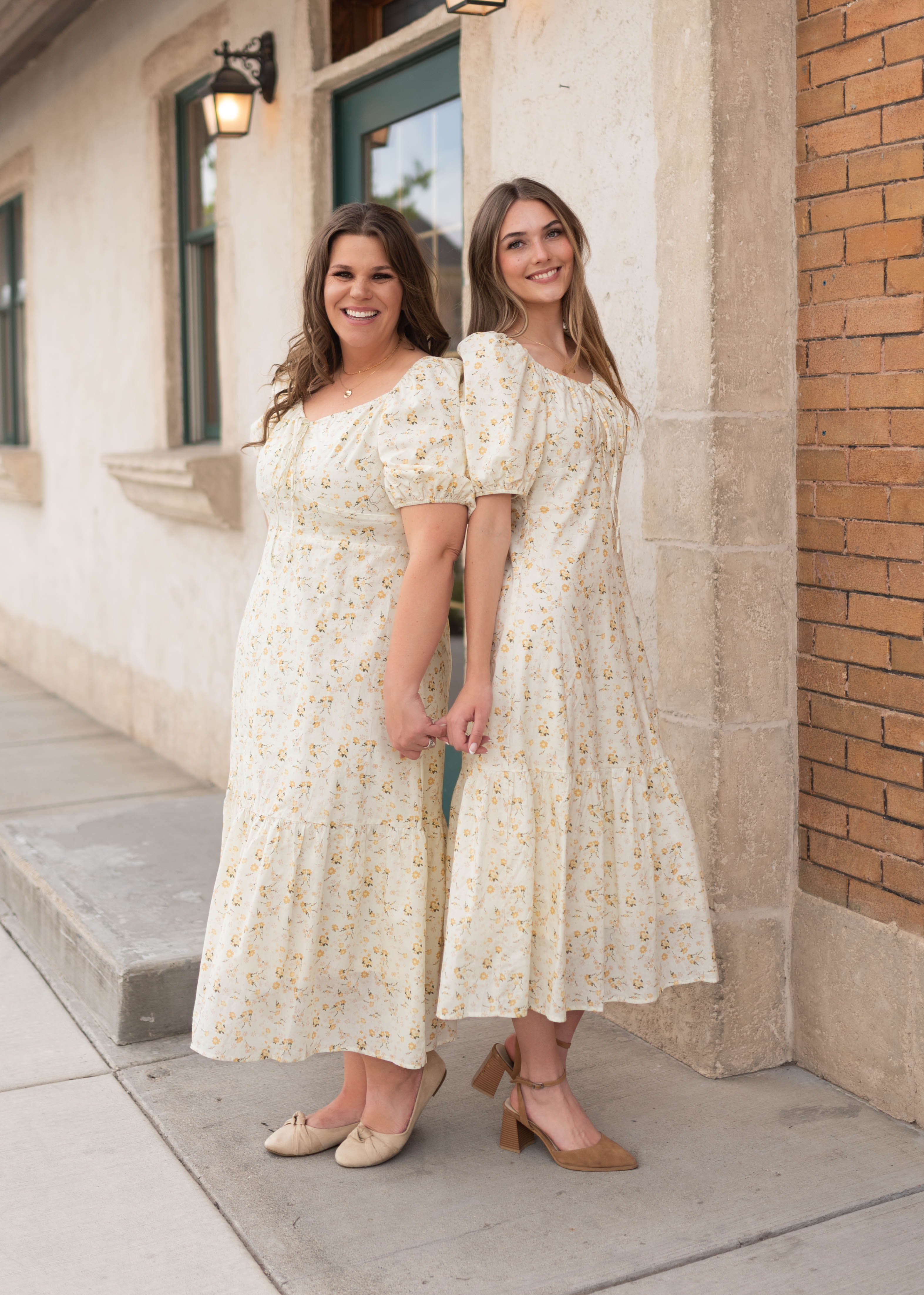 Haley Pale Yellow Floral Dress