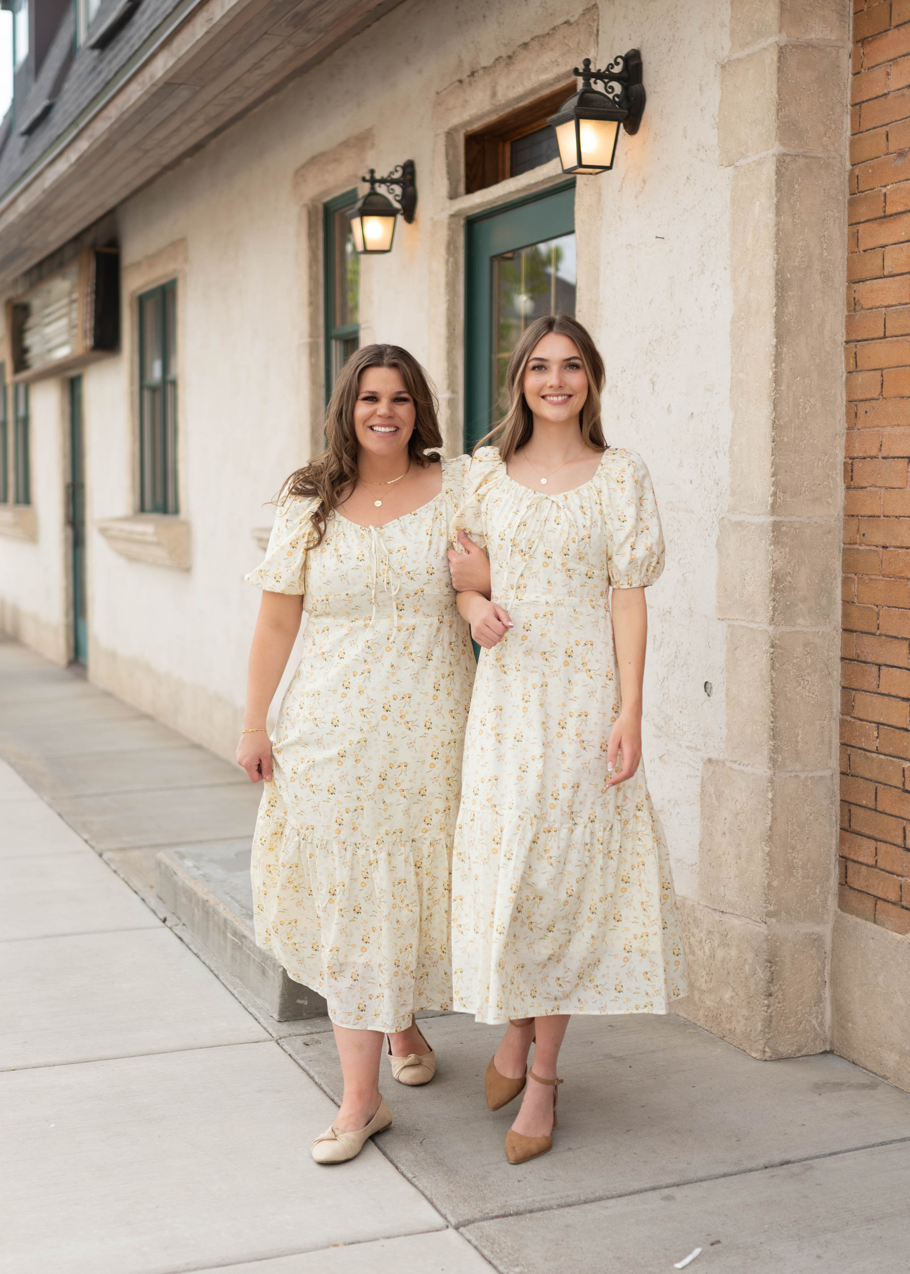Haley Pale Yellow Floral Dress