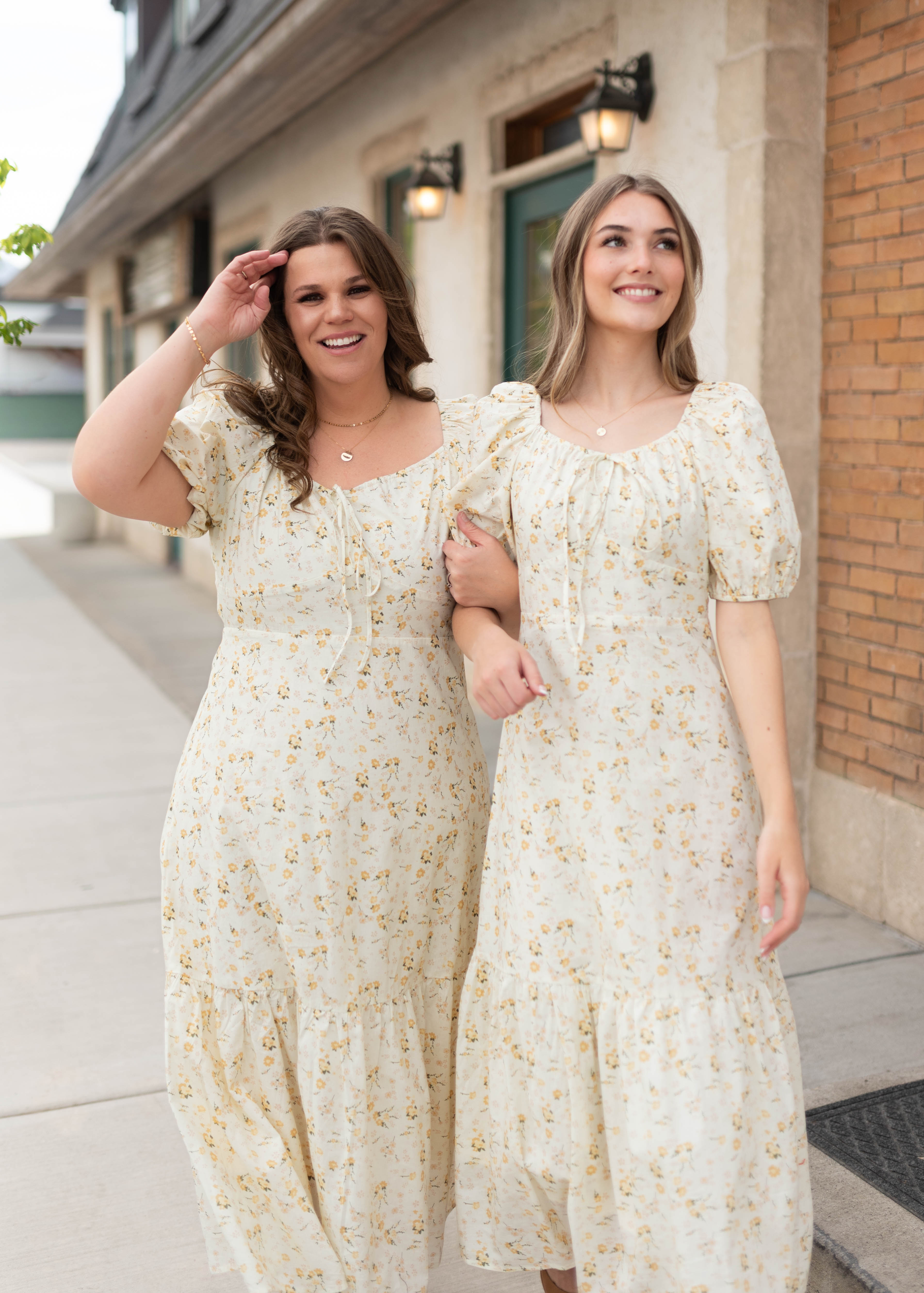 Haley Pale Yellow Floral Dress