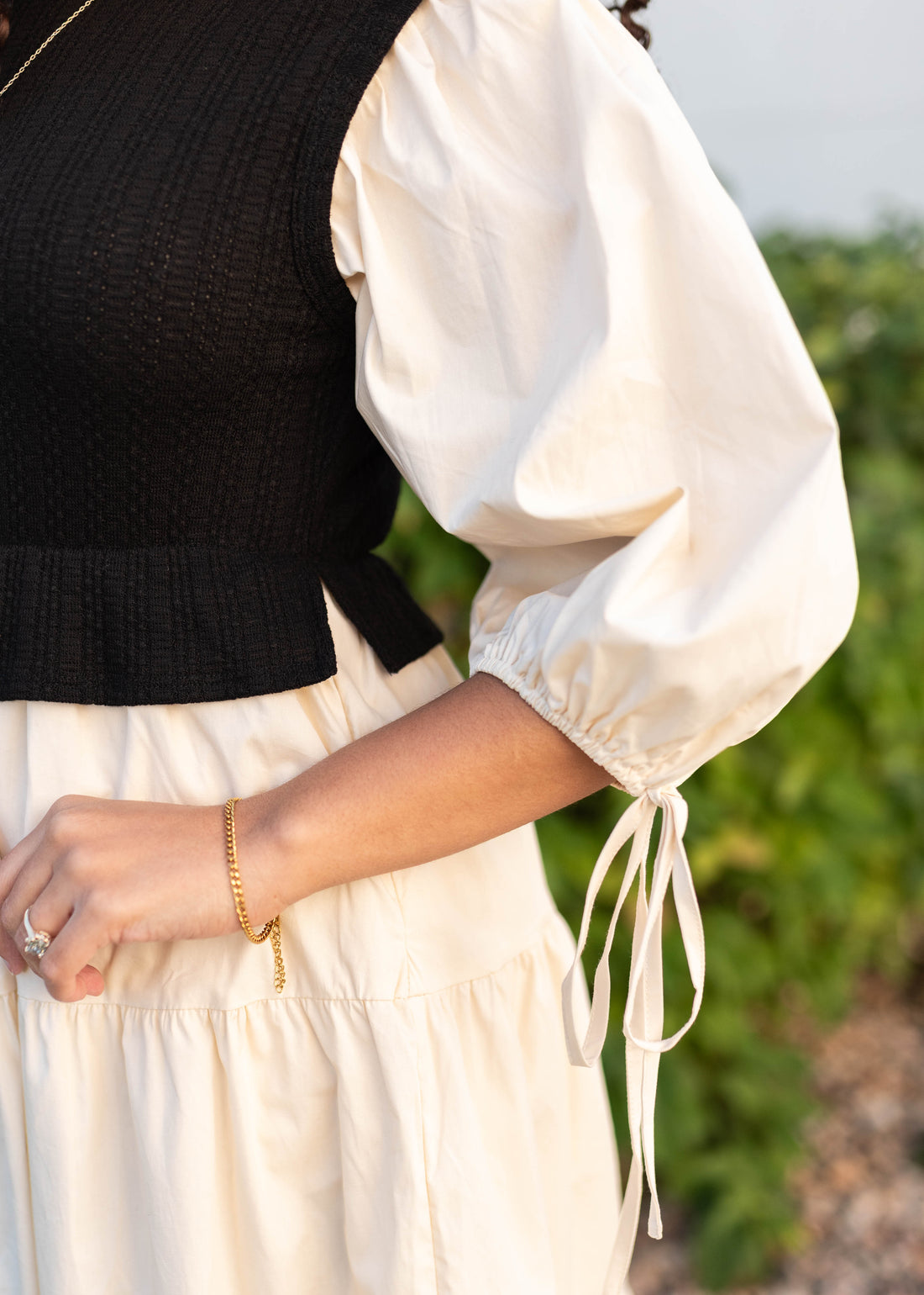 Hannah Black Sweater Vest Dress