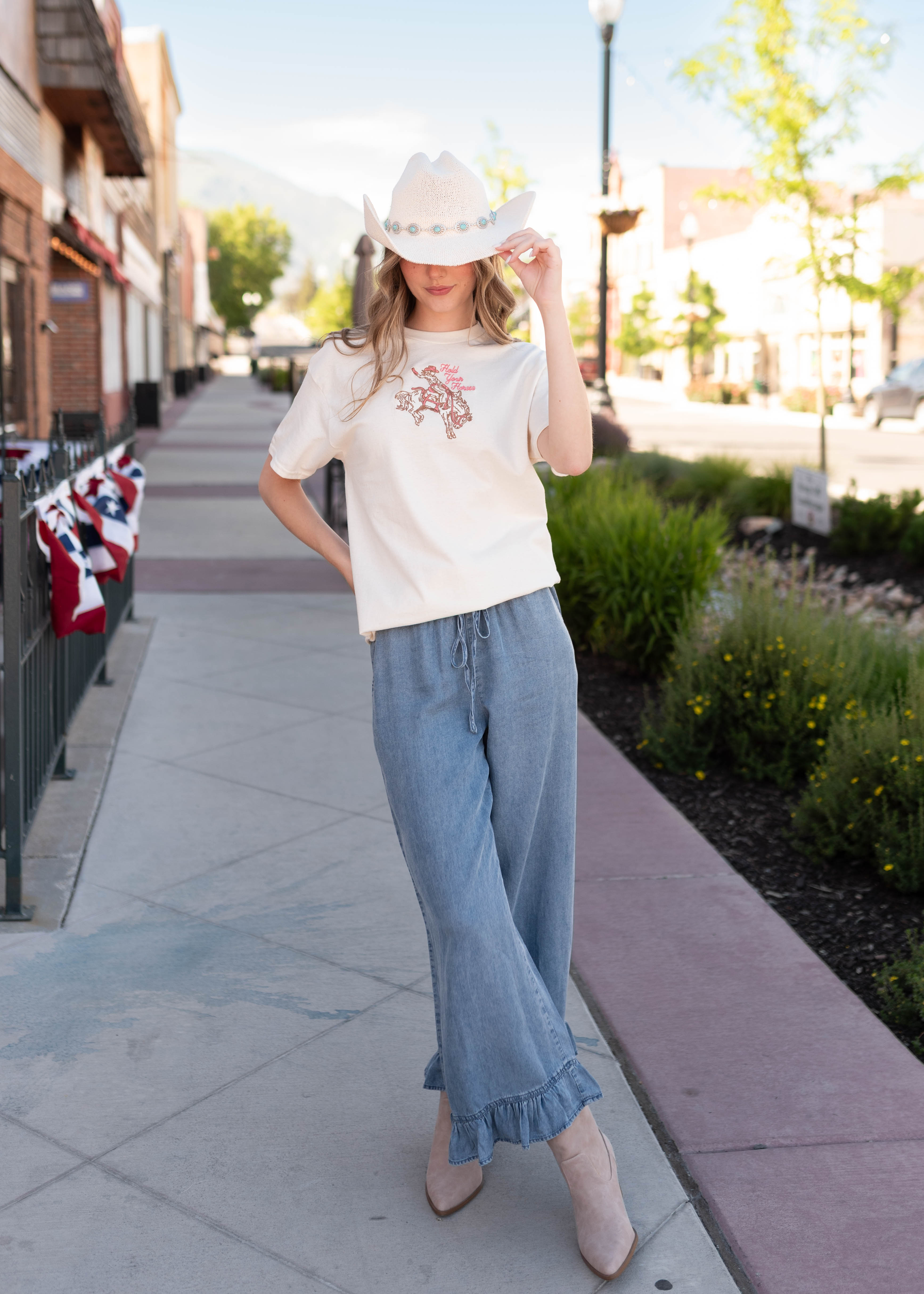 Hold Your Horses Embroidered Top
