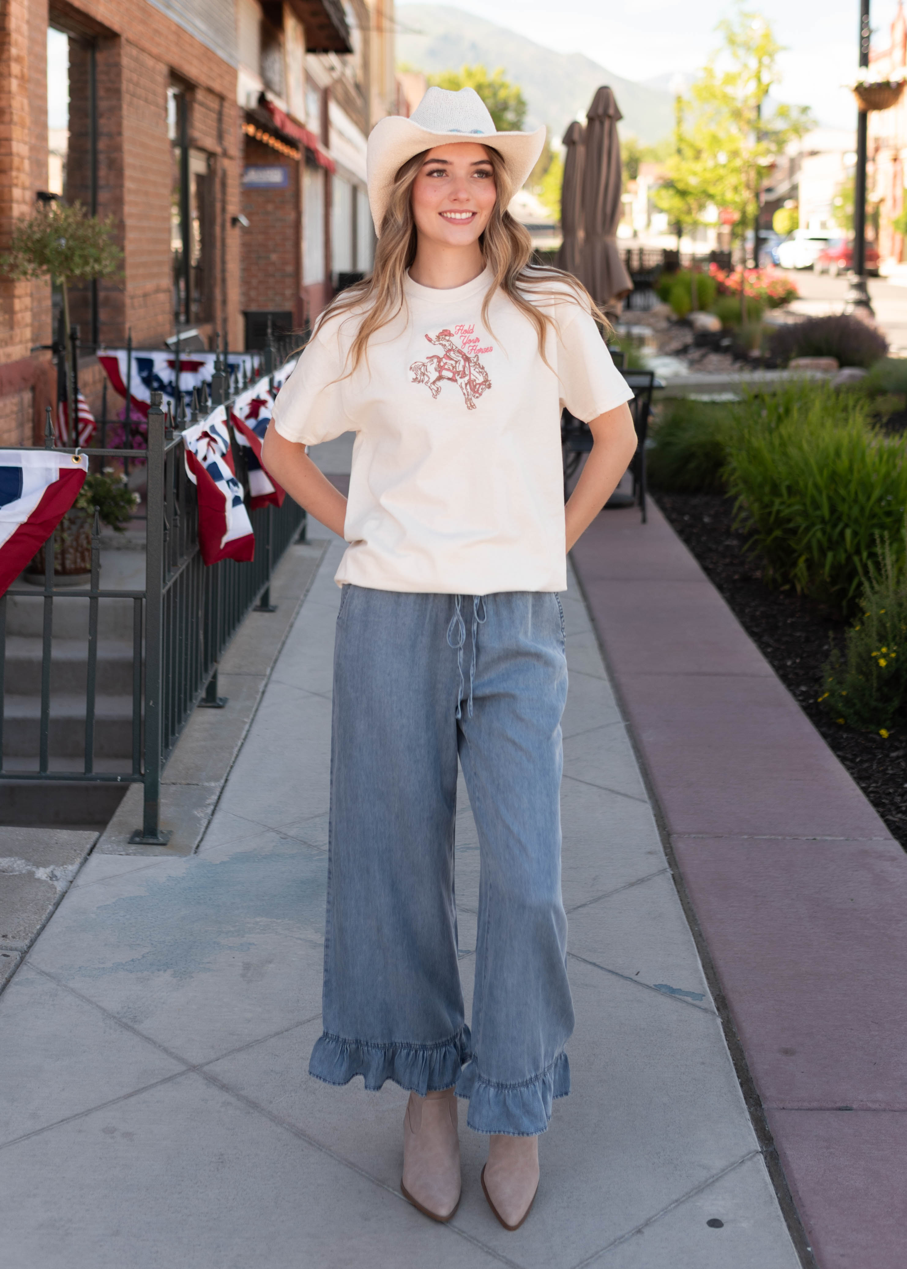 Hold Your Horses Embroidered Top