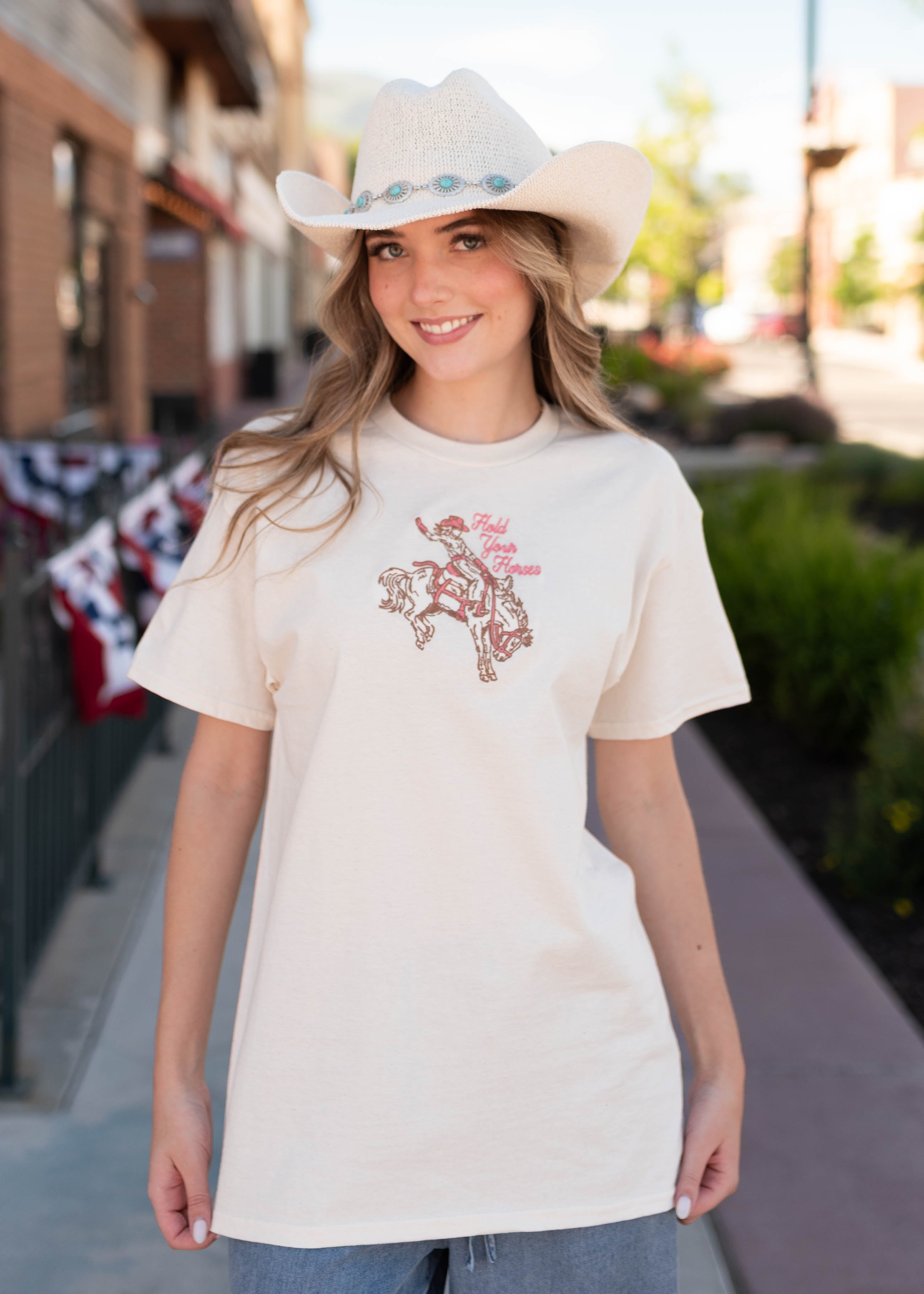 Hold Your Horses Embroidered Top