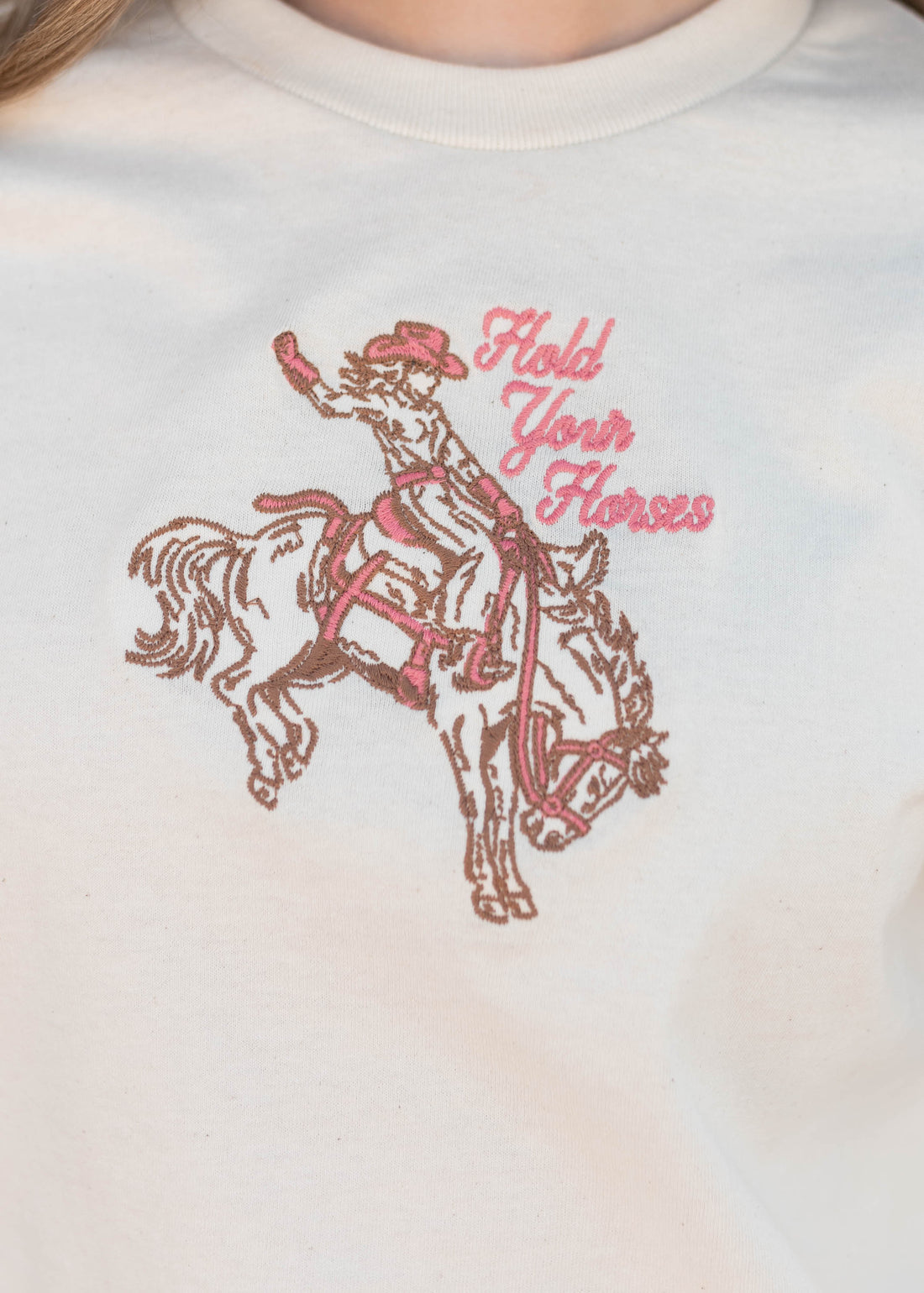 Hold Your Horses Embroidered Top
