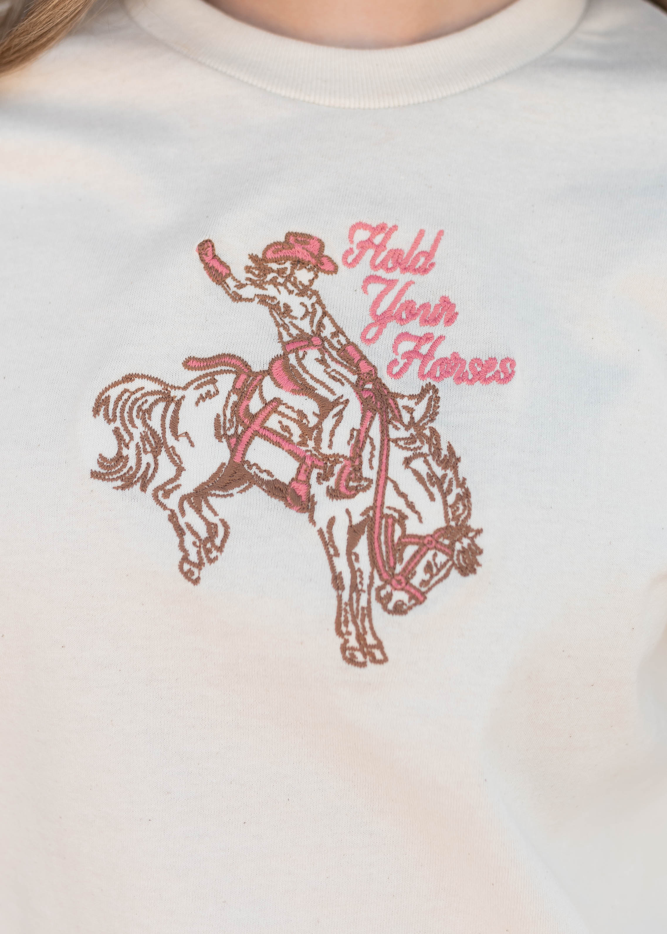 Hold Your Horses Embroidered Top