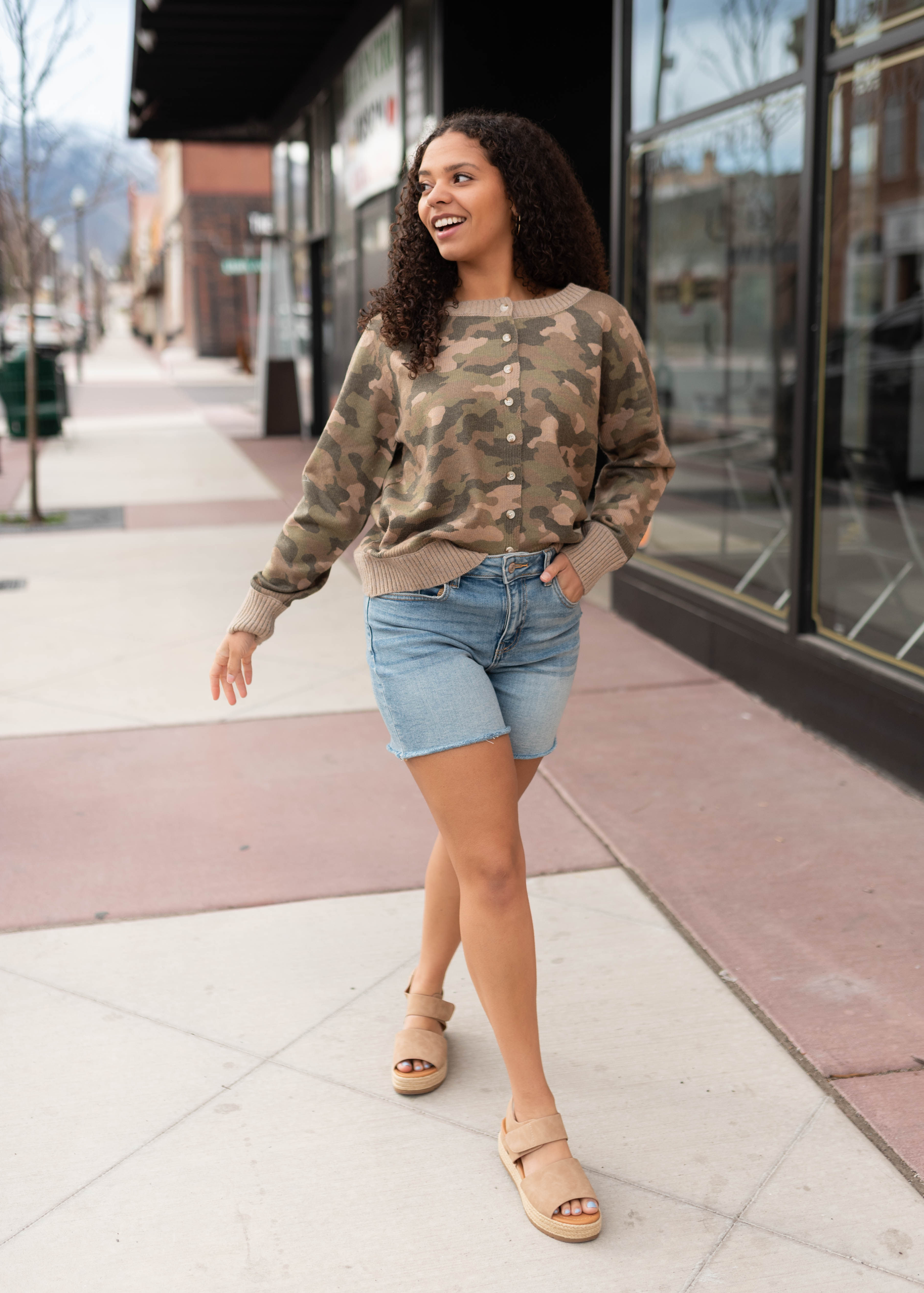 Iris Camo Cardigan