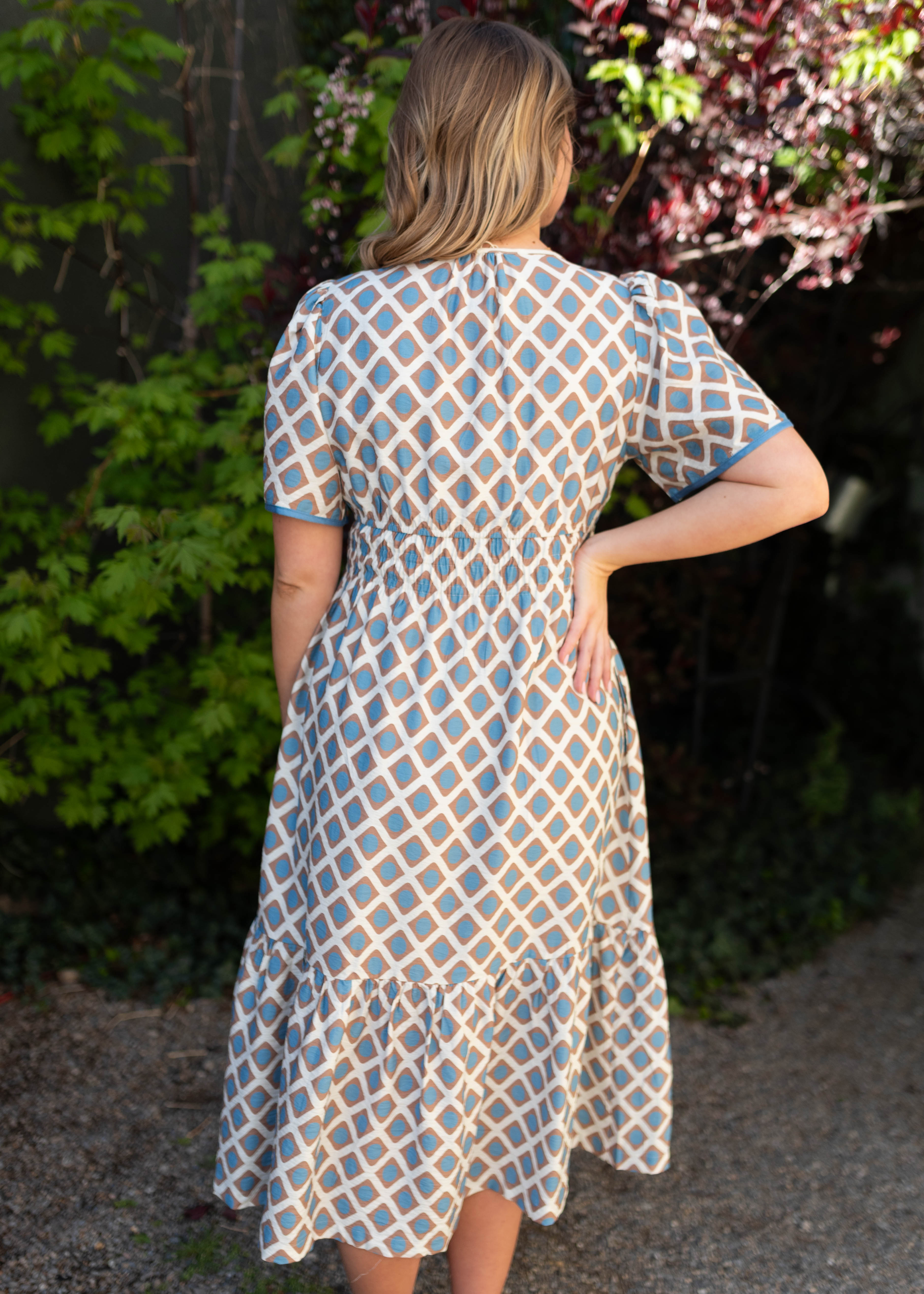 Isabel Taupe Patterned Dress